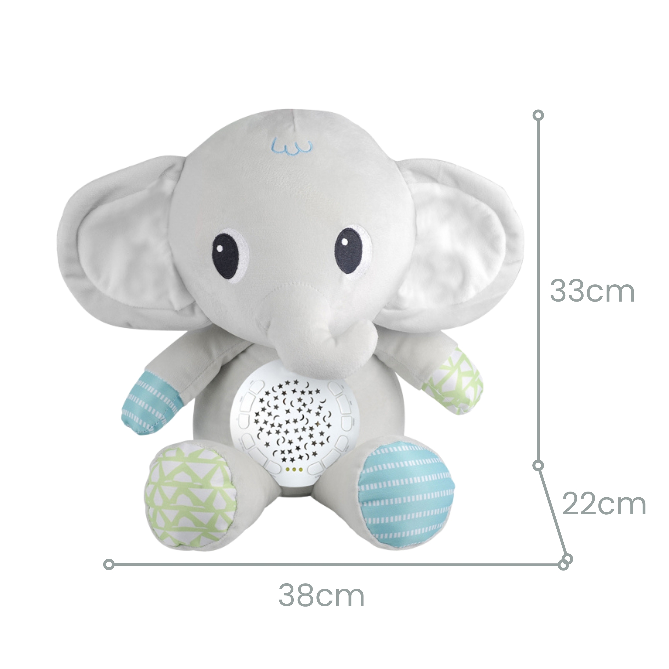 Przytulanka słonik z projektorem uspokajacz 12 melodii - 7 z 7