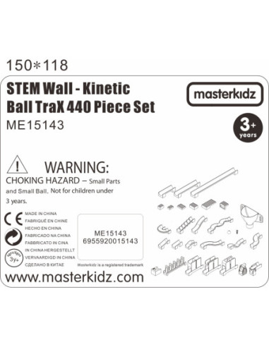 MASTERKIDZ Zestaw Konstrukcyjny Tor dla Piłek Tablica STEM 440elementów