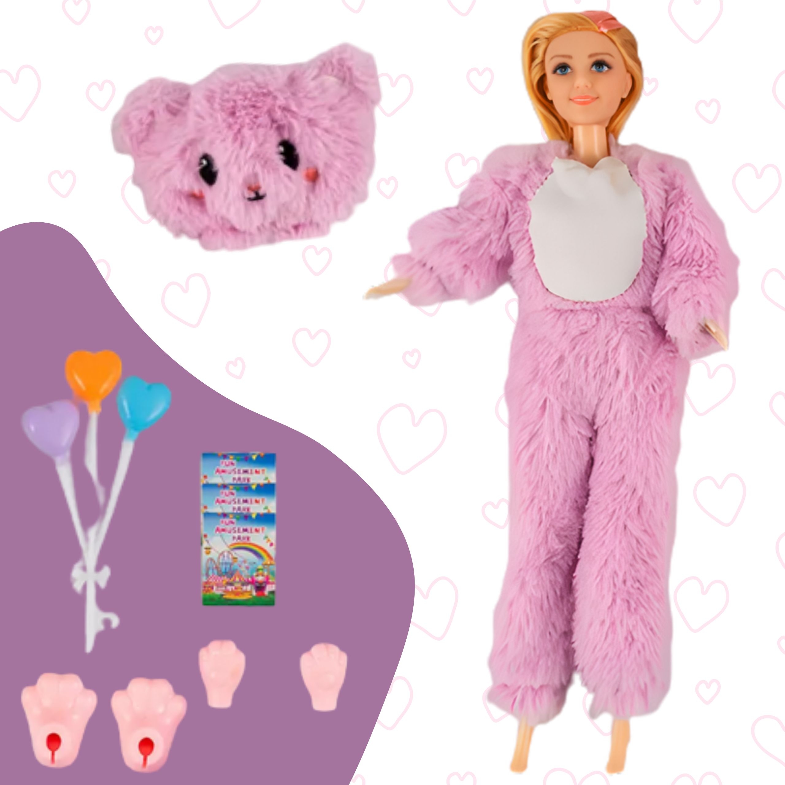 Lalka w przebraniu misia park rozrywki - 6 z 8