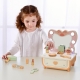 TOOKY TOY Drewniana Toaletka Akcesoria Lustro + Kosmetyki