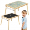WOOPIE GREEN Drewniany Stolik Aktywności 4w1 Tablica Kredowa Pojemniki Mapa Miasta Papier Rysunkowy