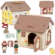 CLASSIC WORLD Drewniany Domek Sensoryczny Edukacyjny z Zamkami Kłódkami 11el.