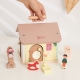 CLASSIC WORLD Drewniany Domek Sensoryczny Edukacyjny z Zamkami Kłódkami 11el.