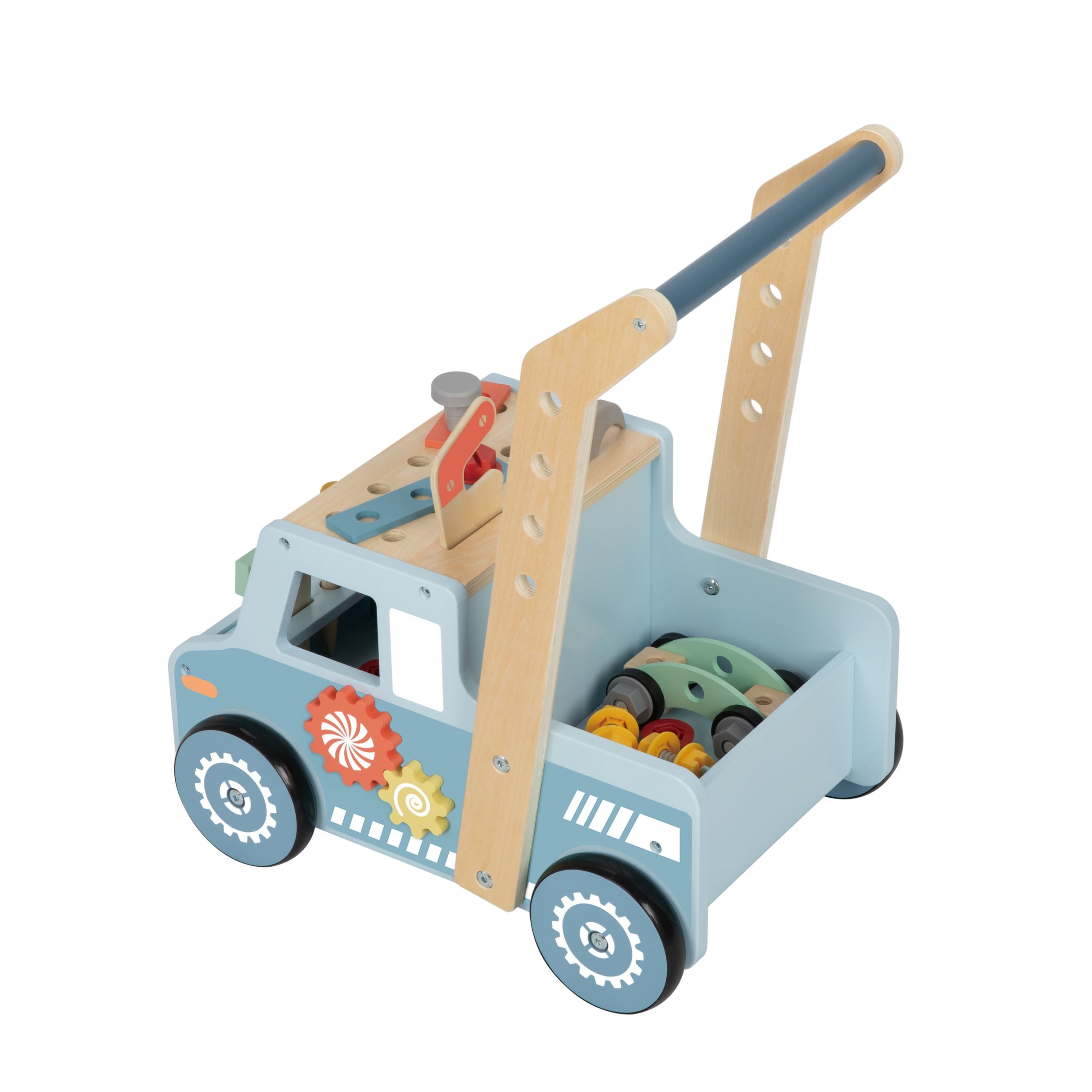 Drewniany chodzik samochód mini warsztat stem - 5 z 6