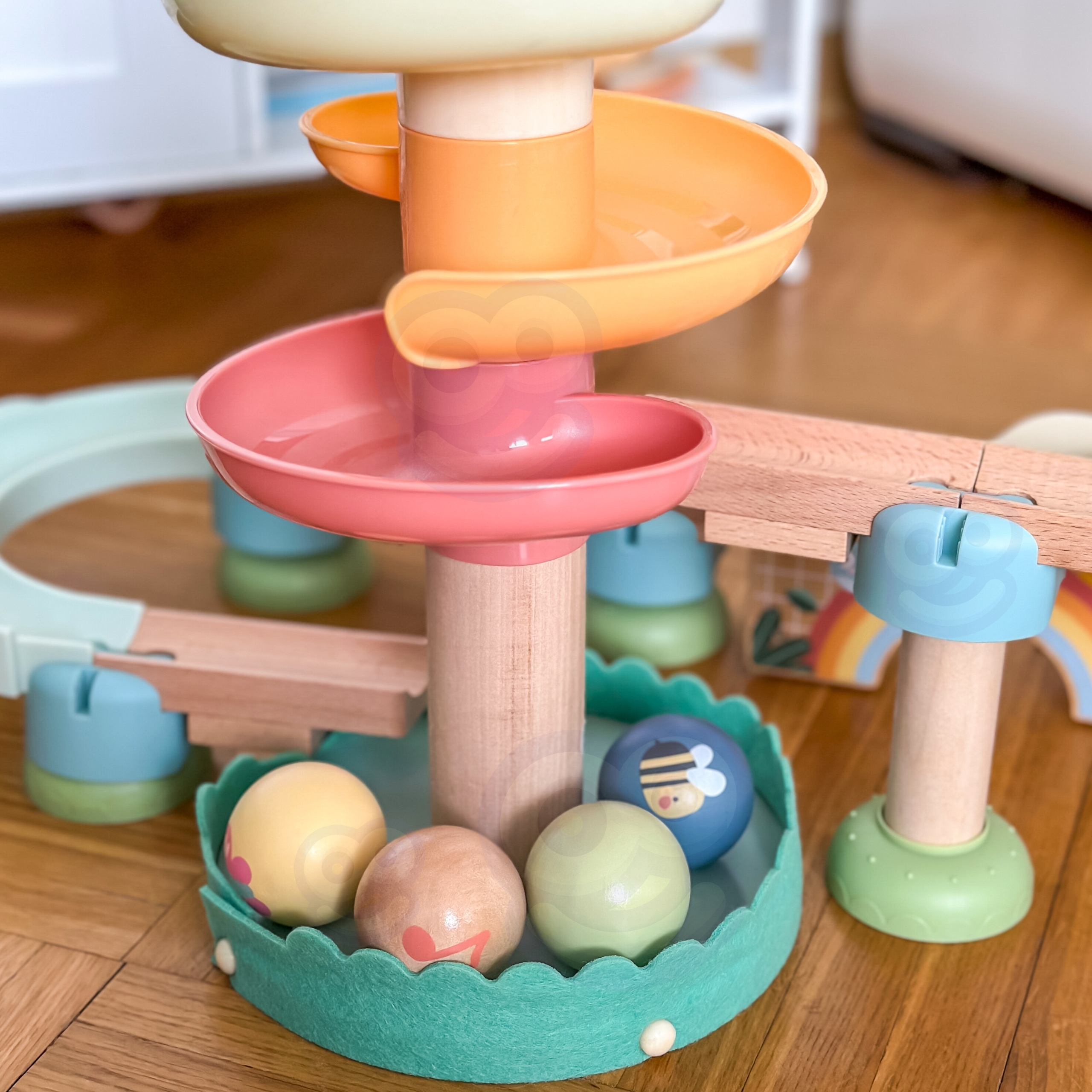 Drewniany tor kulkowy z efektami dźwiękowymi cymbałki fsc - 10 z 13