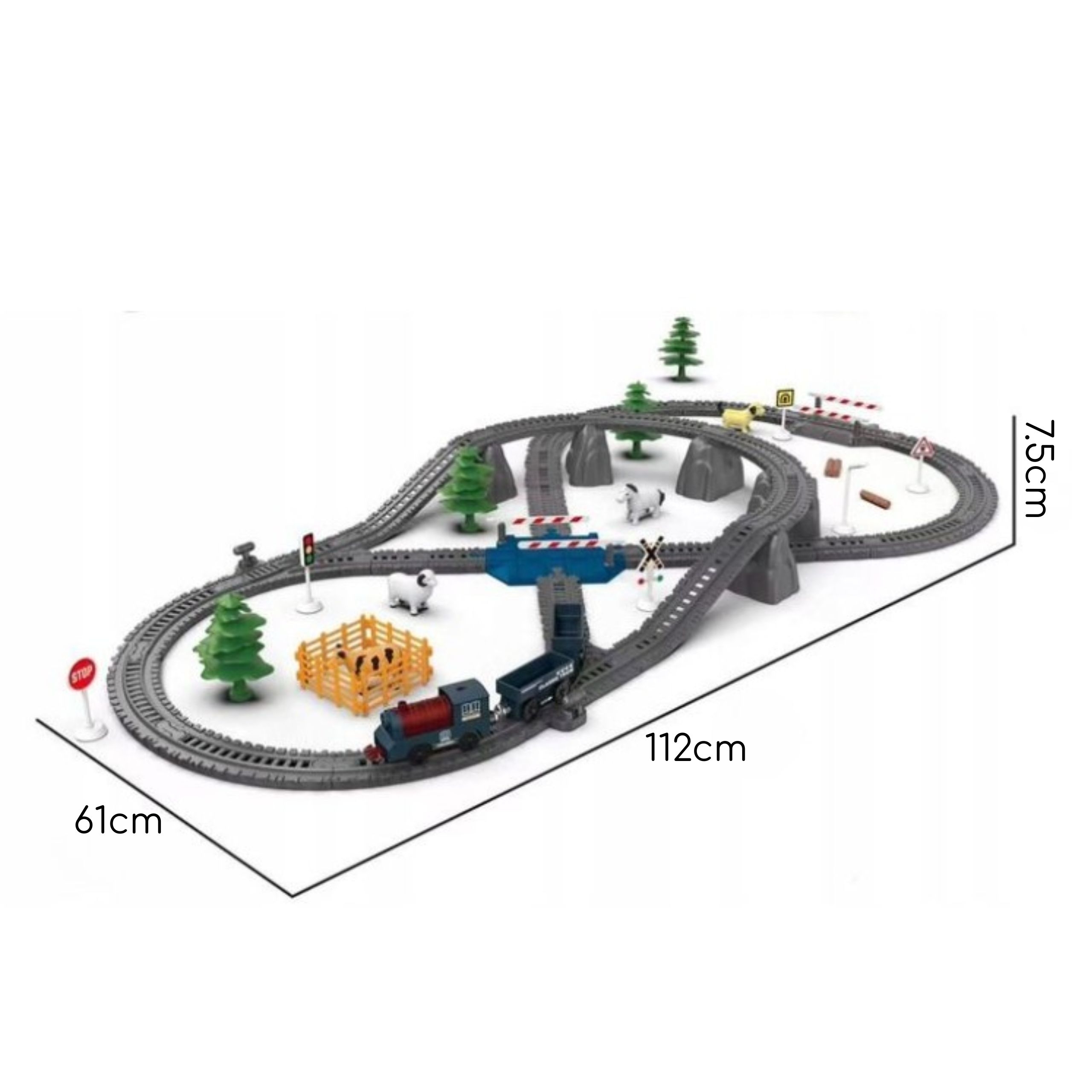 Kolejka elektryczna lokomotywa towarowa tor xxl 90 el. - 7 z 8