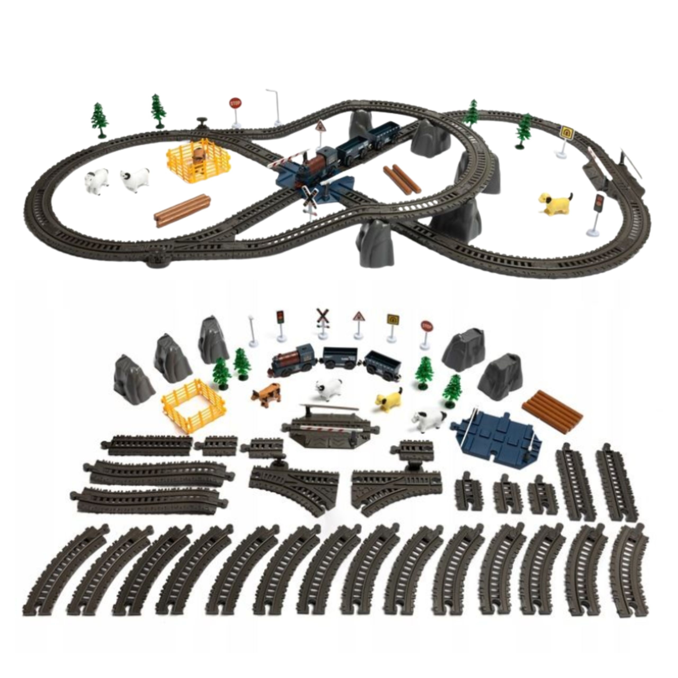 Kolejka elektryczna lokomotywa towarowa tor xxl 90 el. - 5 z 8