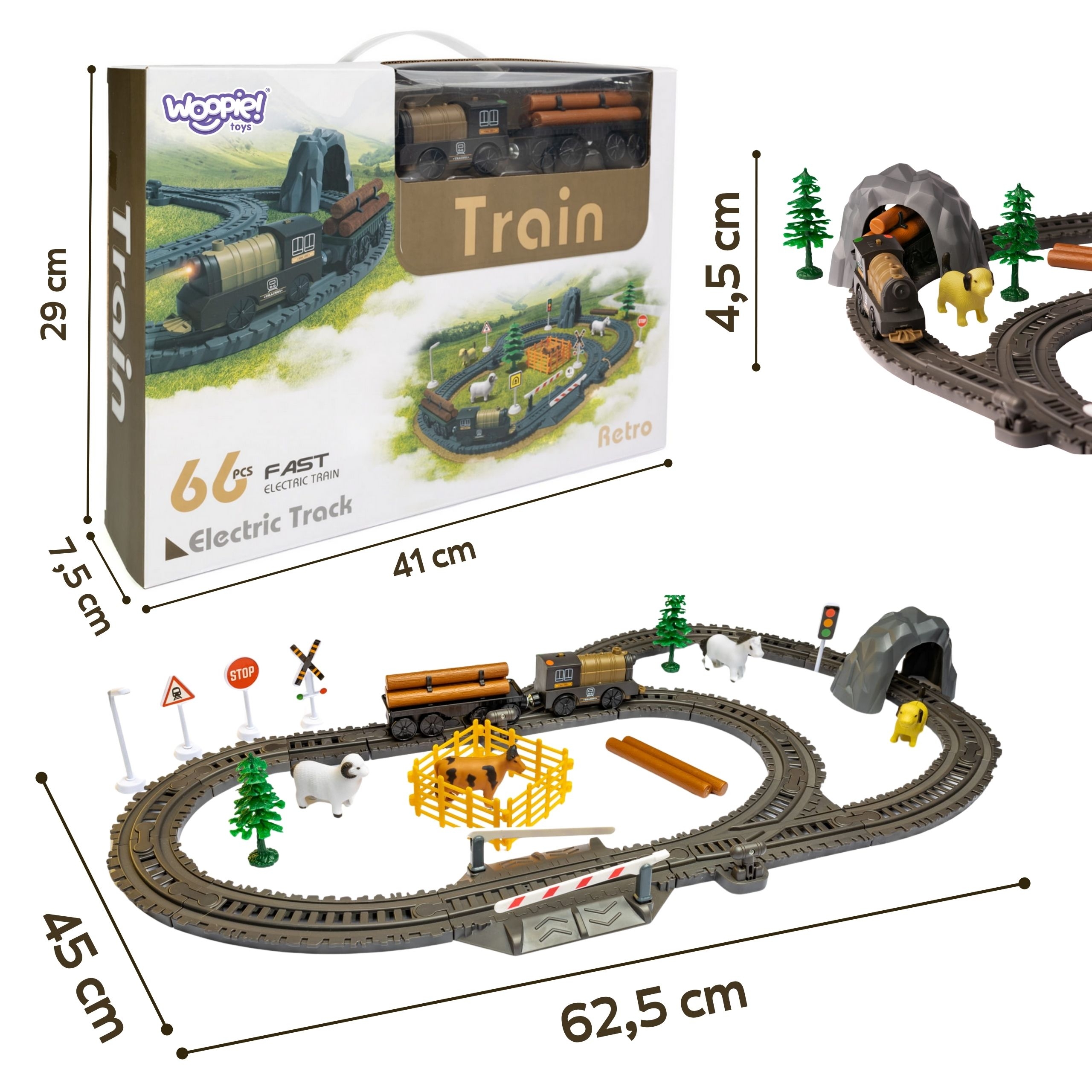 Kolejka elektryczna lokomotywa retro farma tor xl 66 el. - 3 z 3