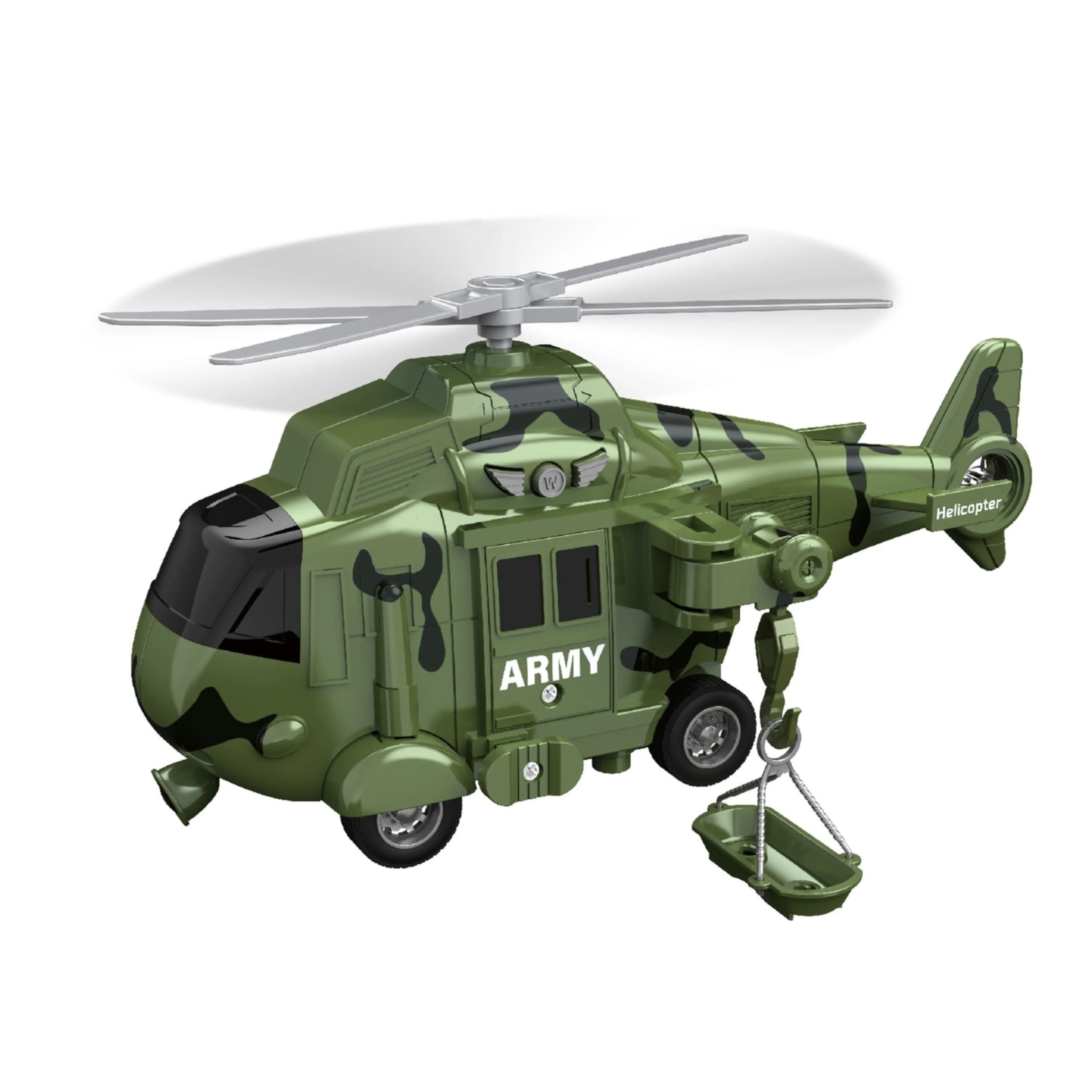 Zestaw pojazdów wojskowych z wyrzutnią czołg helikopter 4szt skala 1:20 - 17 z 19