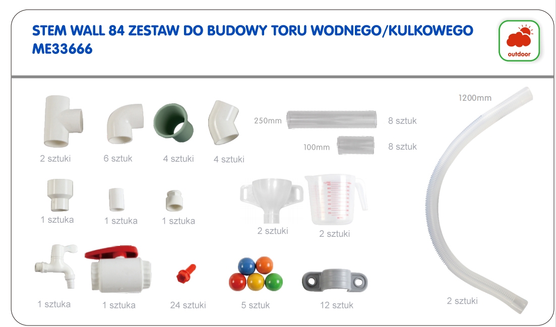 System rur do tablicy stem 84 elementów tor wodny kulkowy - 2 z 2
