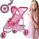 WOOPIE Trójkołowa Spacerówka Wózek dla Lalek Serce Róż