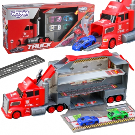 Zestaw Ciężarówka Laweta Garaż Tor Wyścigowy