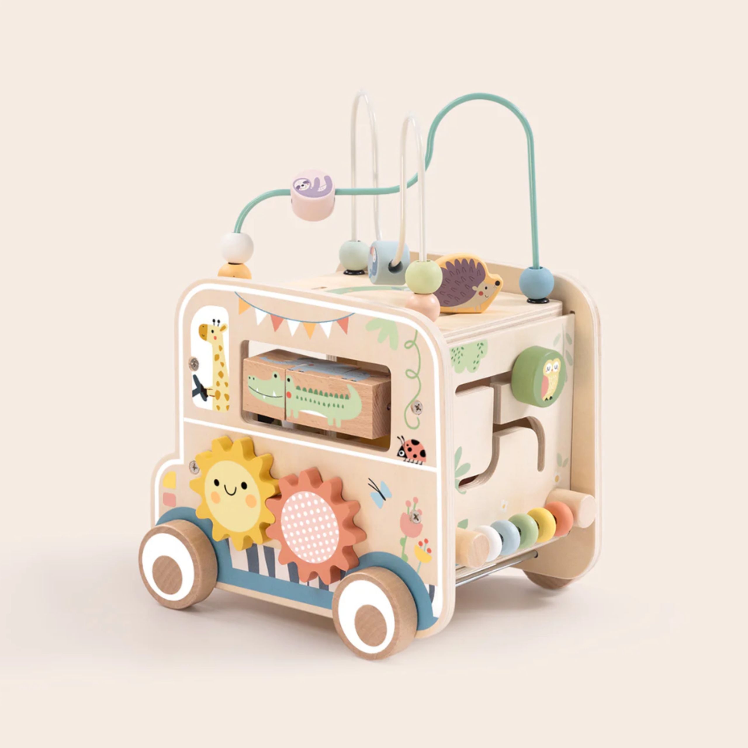 Drewniana kostka aktywności samochód terenowy safari fsc - 7 z 9