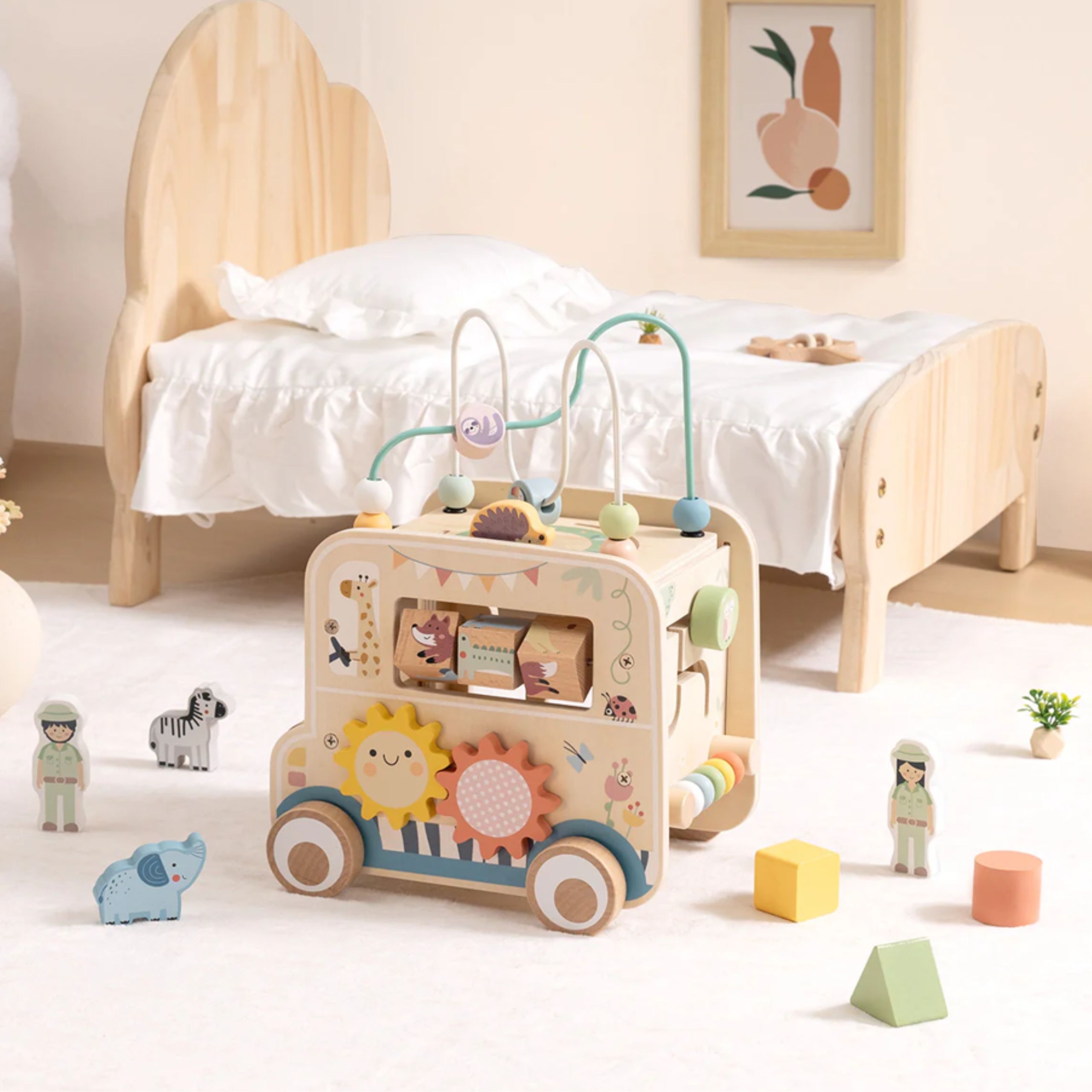 Drewniana kostka aktywności samochód terenowy safari fsc - 4 z 9