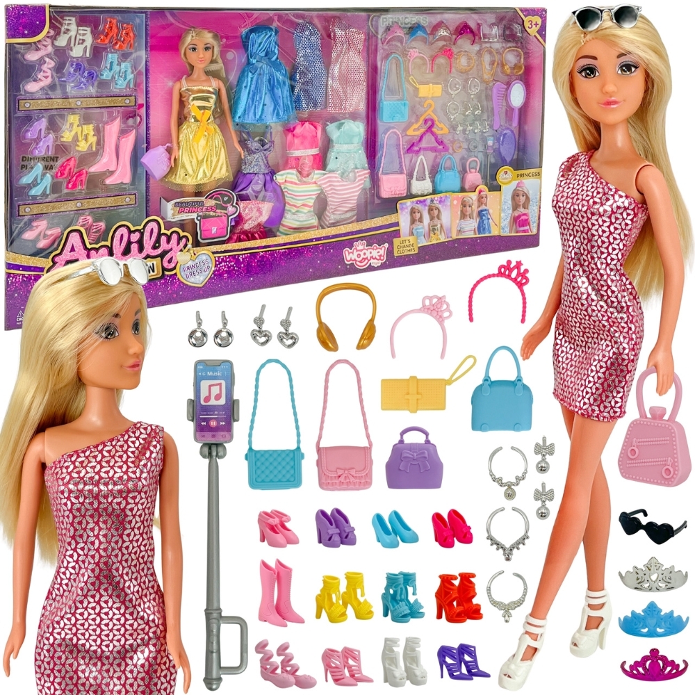 WOOPIE ROYAL Lalka Lili Modelka Stylistka Modowa z Akcesoriamii