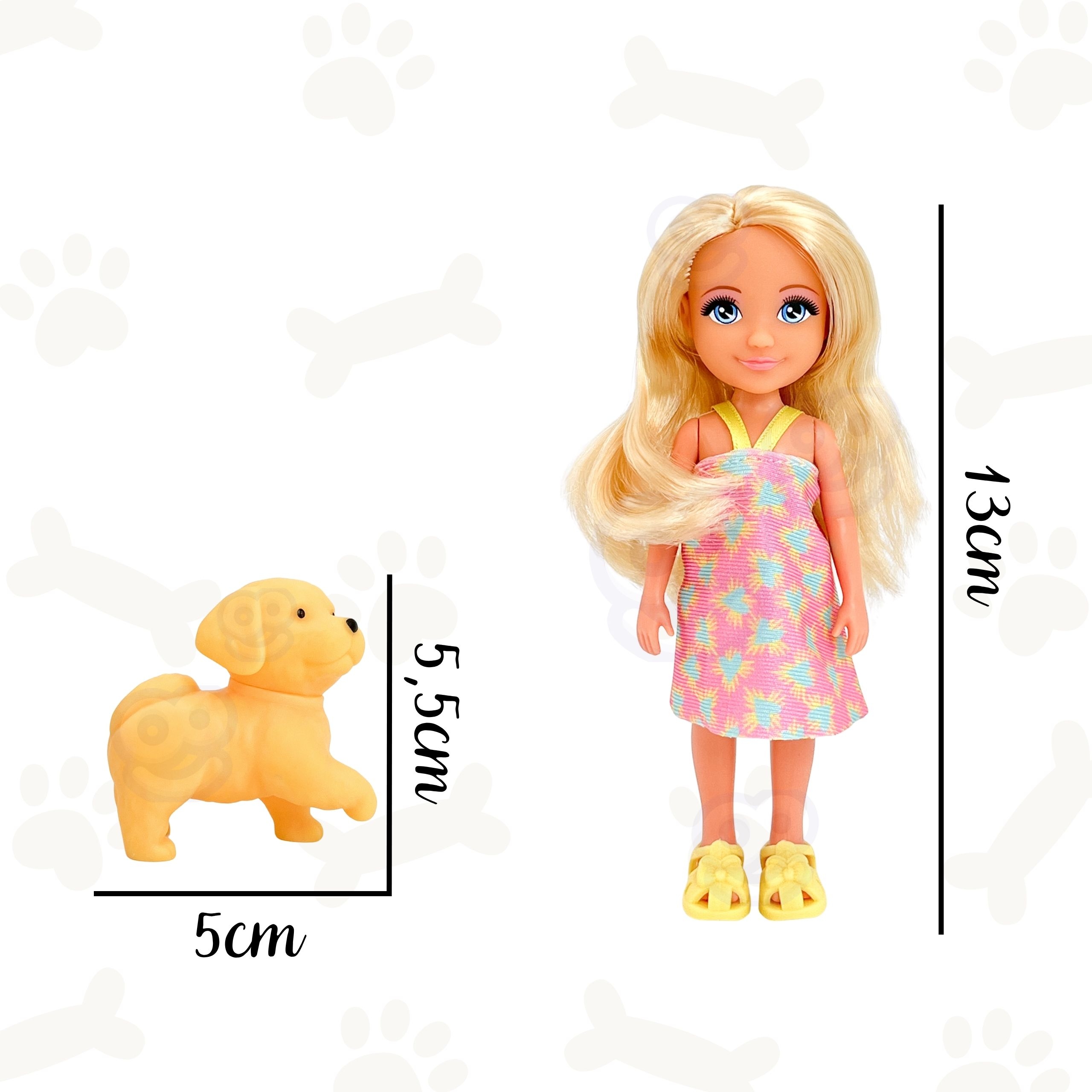 Royal laleczka z pieskiem wanną i akcesoriami do pielęgnacji pupila - 8 z 9