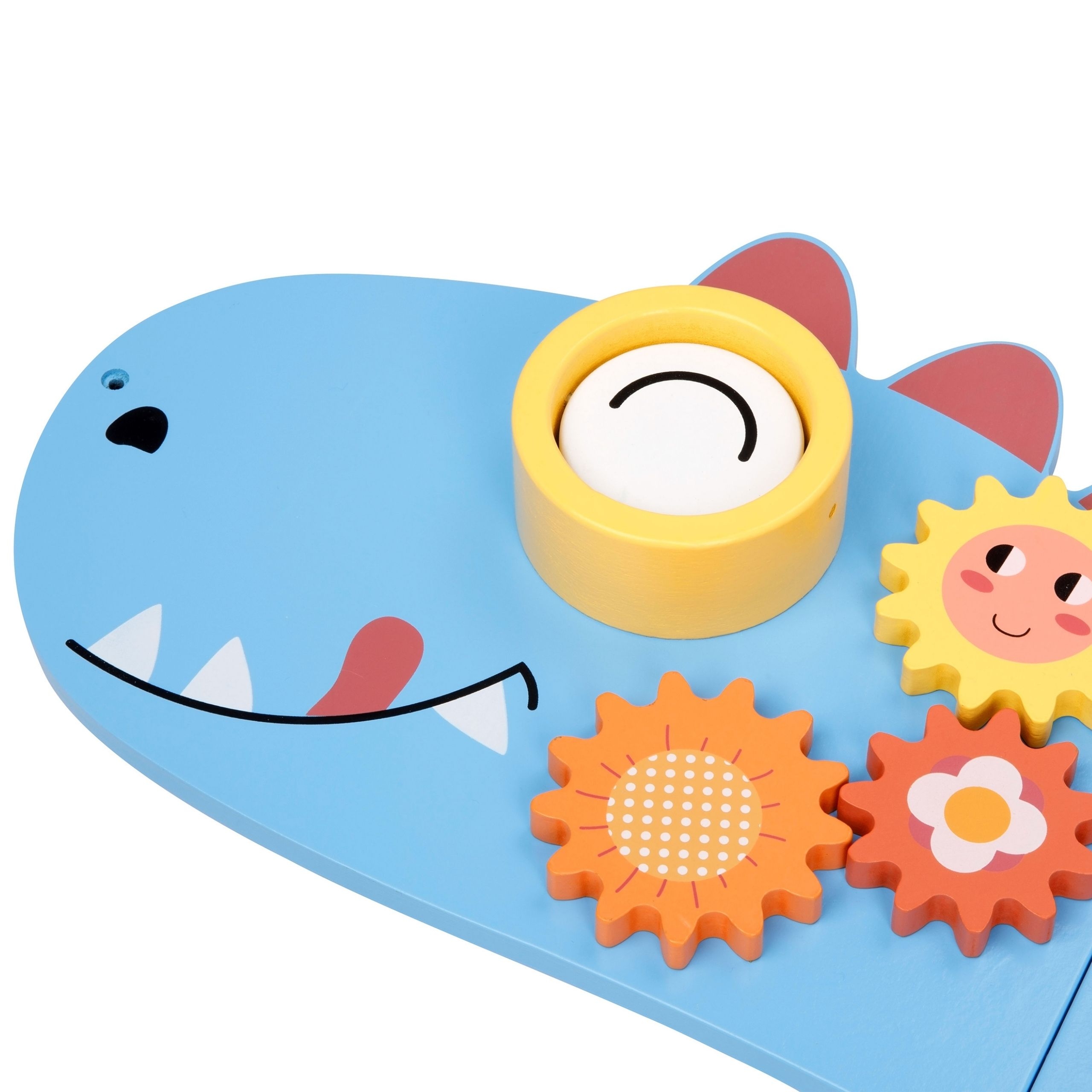 Drewniana ścienna tablica manipulacyjna dinozaur montessori fsc - 4 z 6