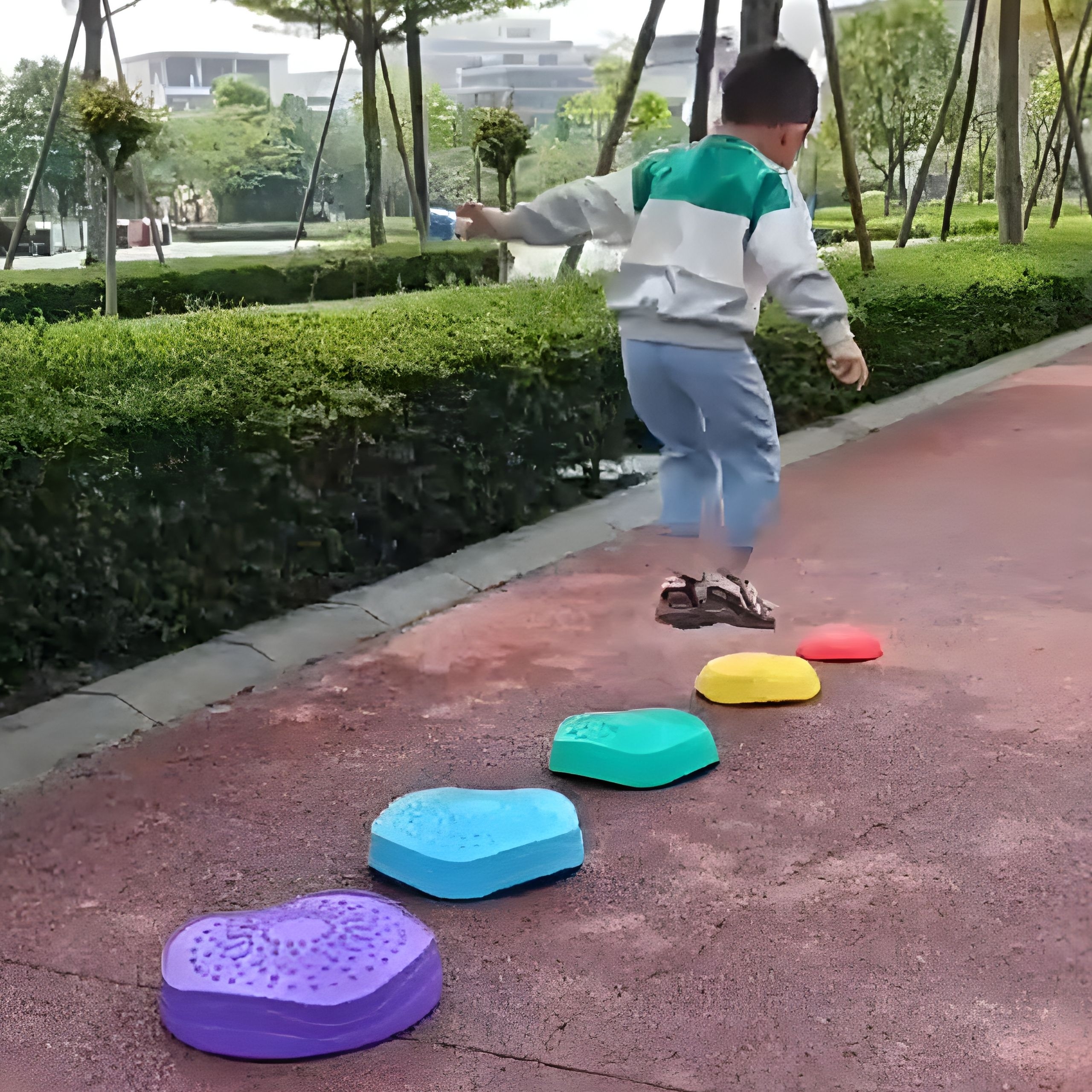 Ścieżka sensoryczna kamienie balansujące dla dzieci trening równowagi 5 szt. - 2 z 8