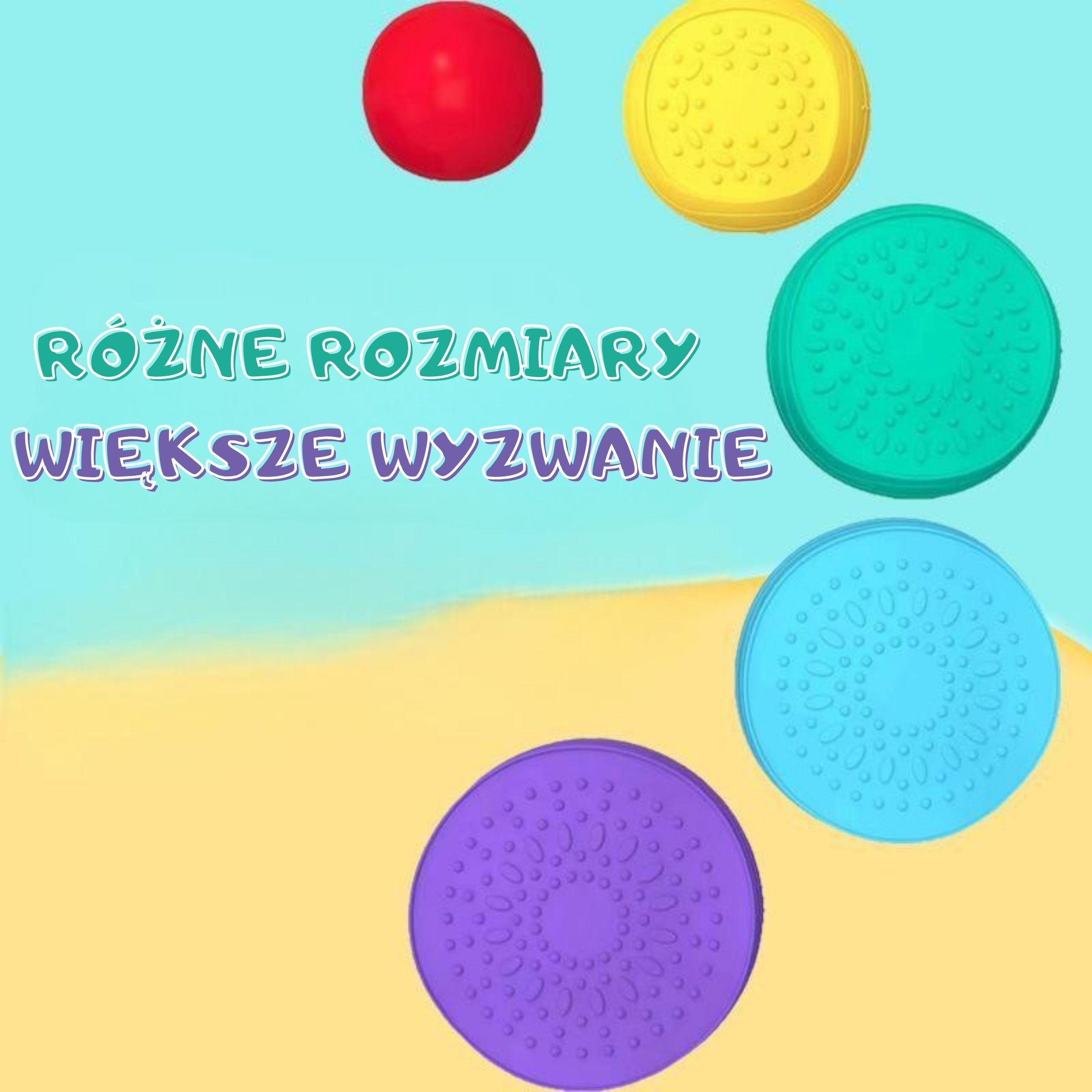 Ścieżka sensoryczna kamienie balansujące dla dzieci trening równowagi 5 szt. - 6 z 8
