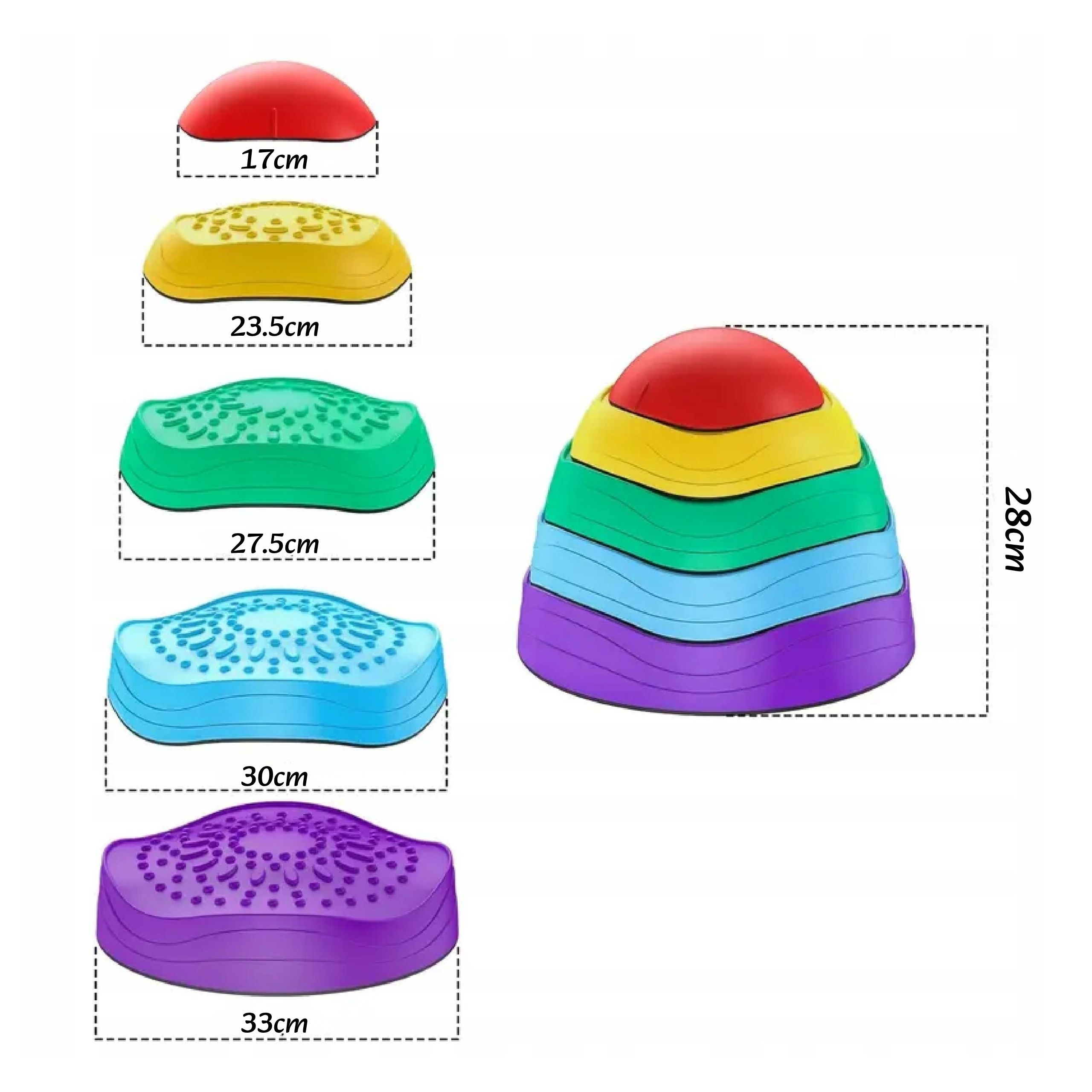 Ścieżka sensoryczna kamienie balansujące dla dzieci trening równowagi 5 szt. - 8 z 8
