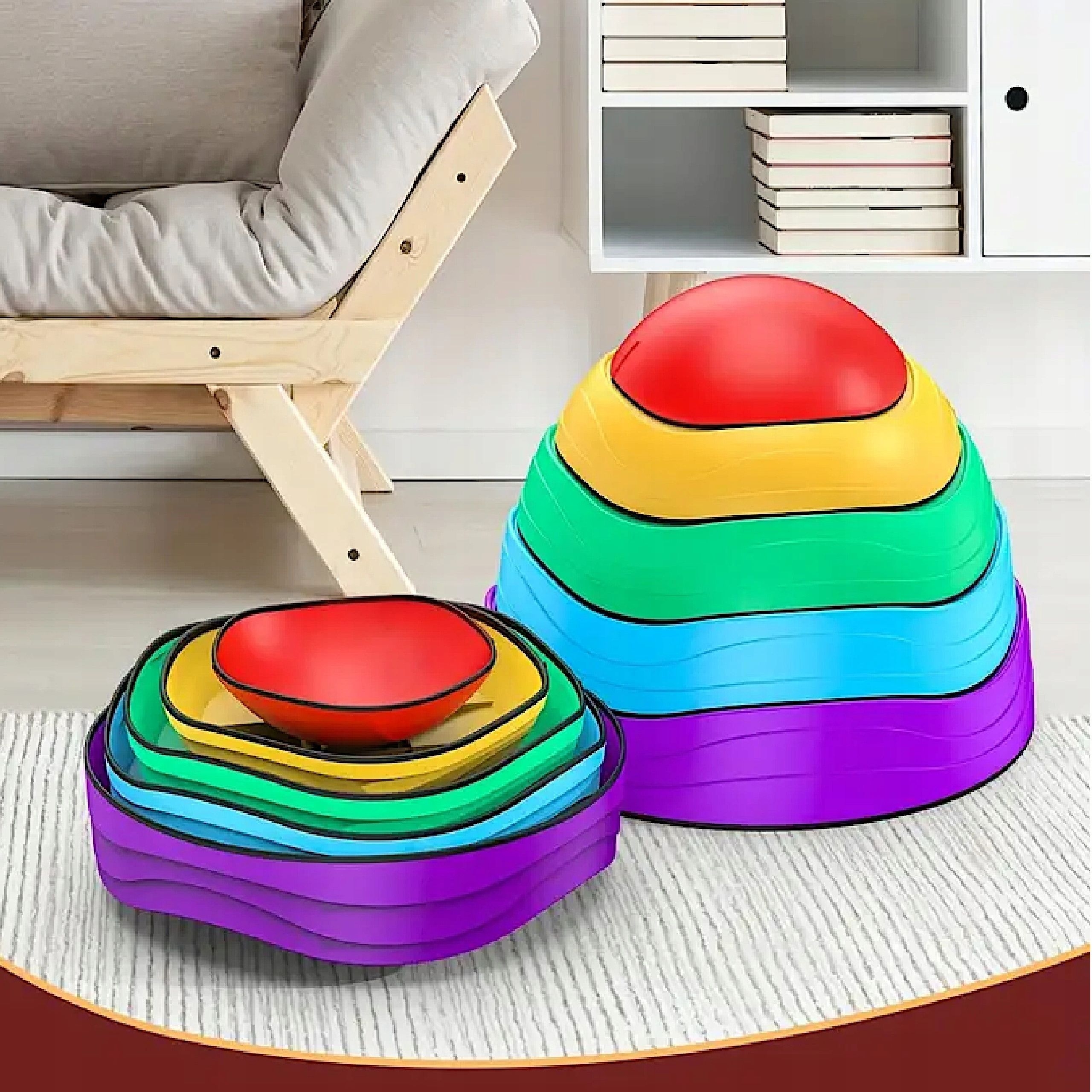 Ścieżka sensoryczna kamienie balansujące dla dzieci trening równowagi 5 szt. - 4 z 8