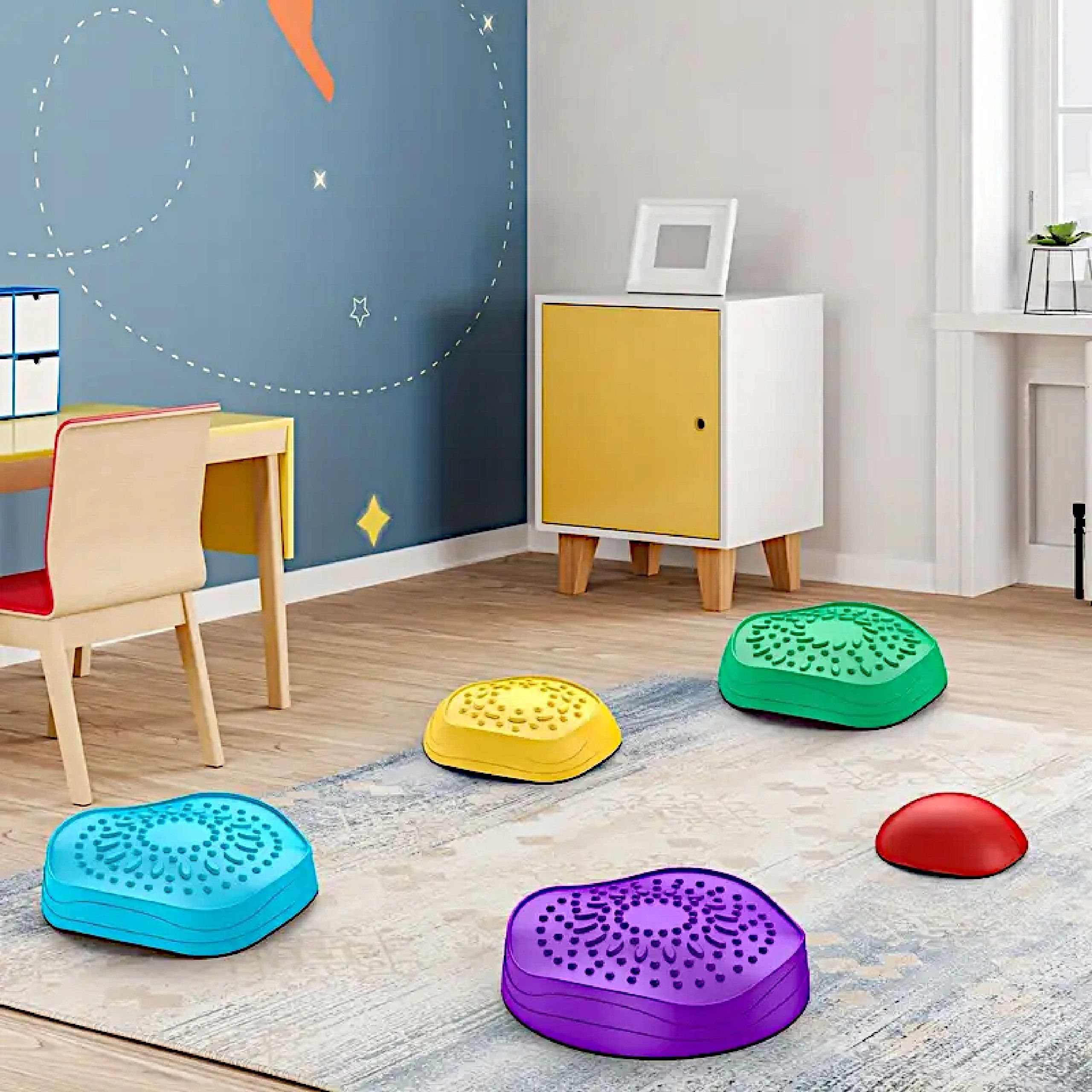 Ścieżka sensoryczna kamienie balansujące dla dzieci trening równowagi 5 szt. - 5 z 8