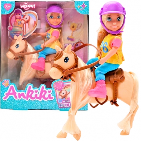 WOOPIE Zestaw Laleczka Jeździec z Koniem