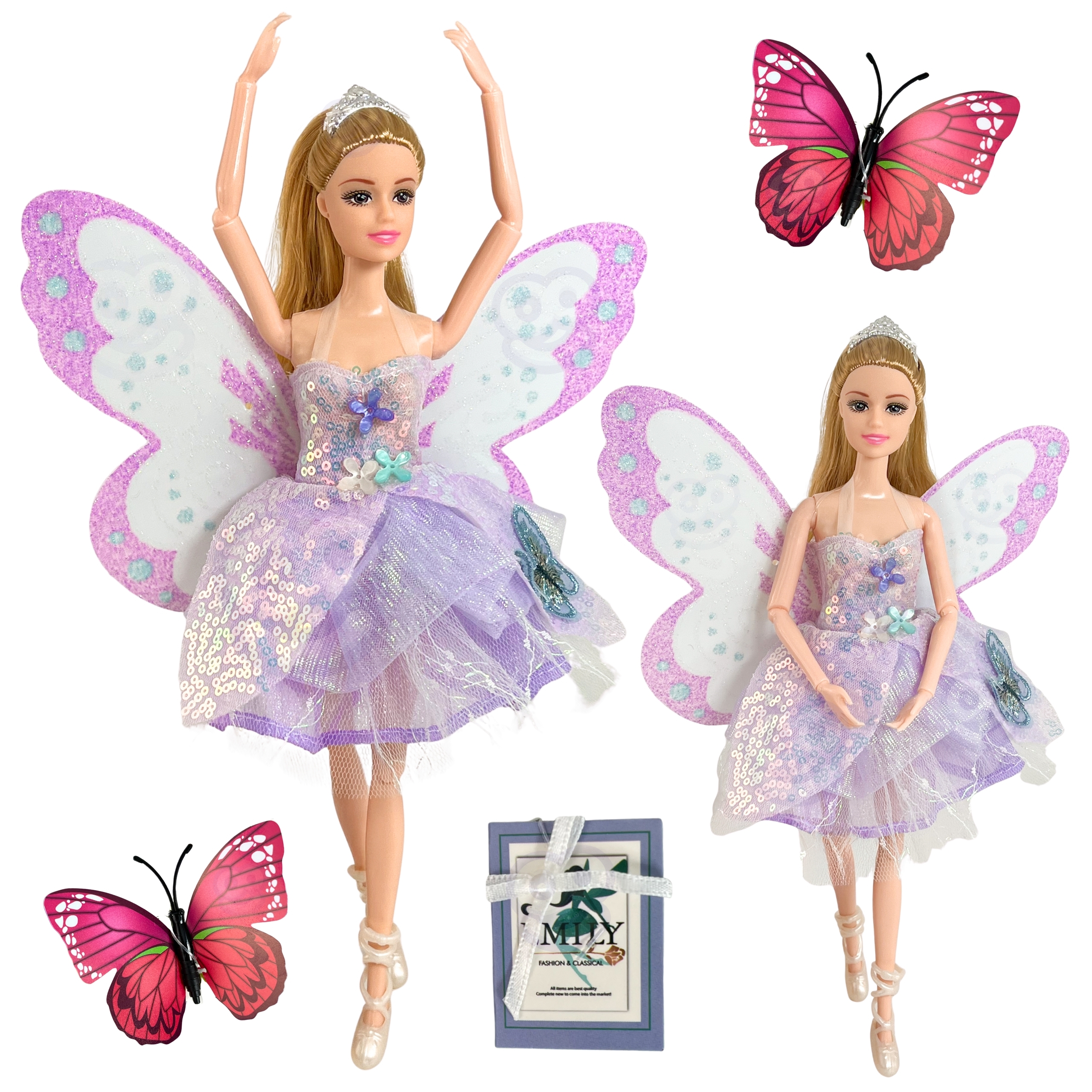 Lalka wróżka emi – bajkowa księżniczka z motylimi skrzydłami - 2 z 3