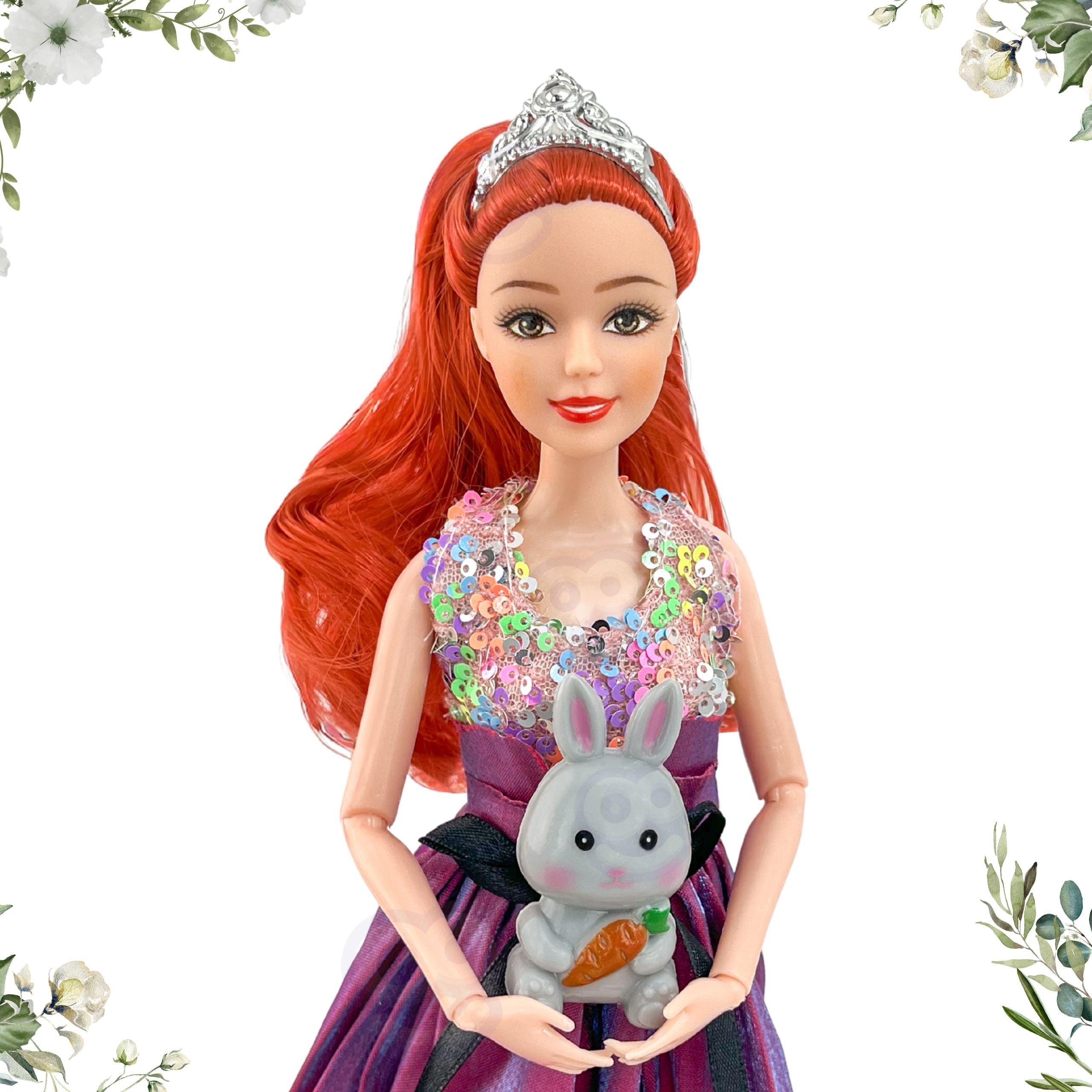 Lalka emi style fashion 32 cm - stylowa księżniczka w różowej sukni + akcesoria - 3 z 6