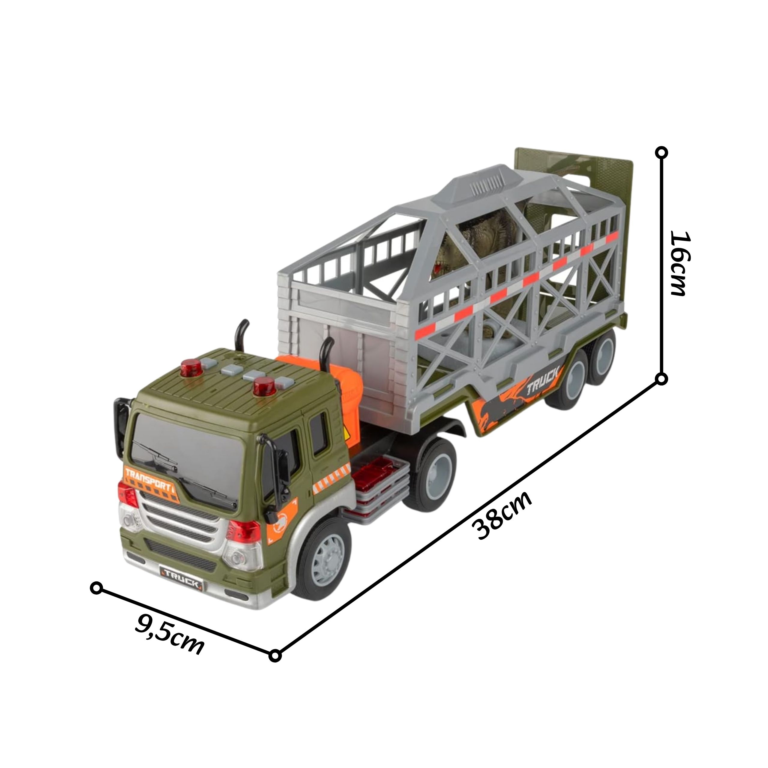 Ciężarówka transporter dinozaurów auto z dźwiękiem i światłem - 11 z 11