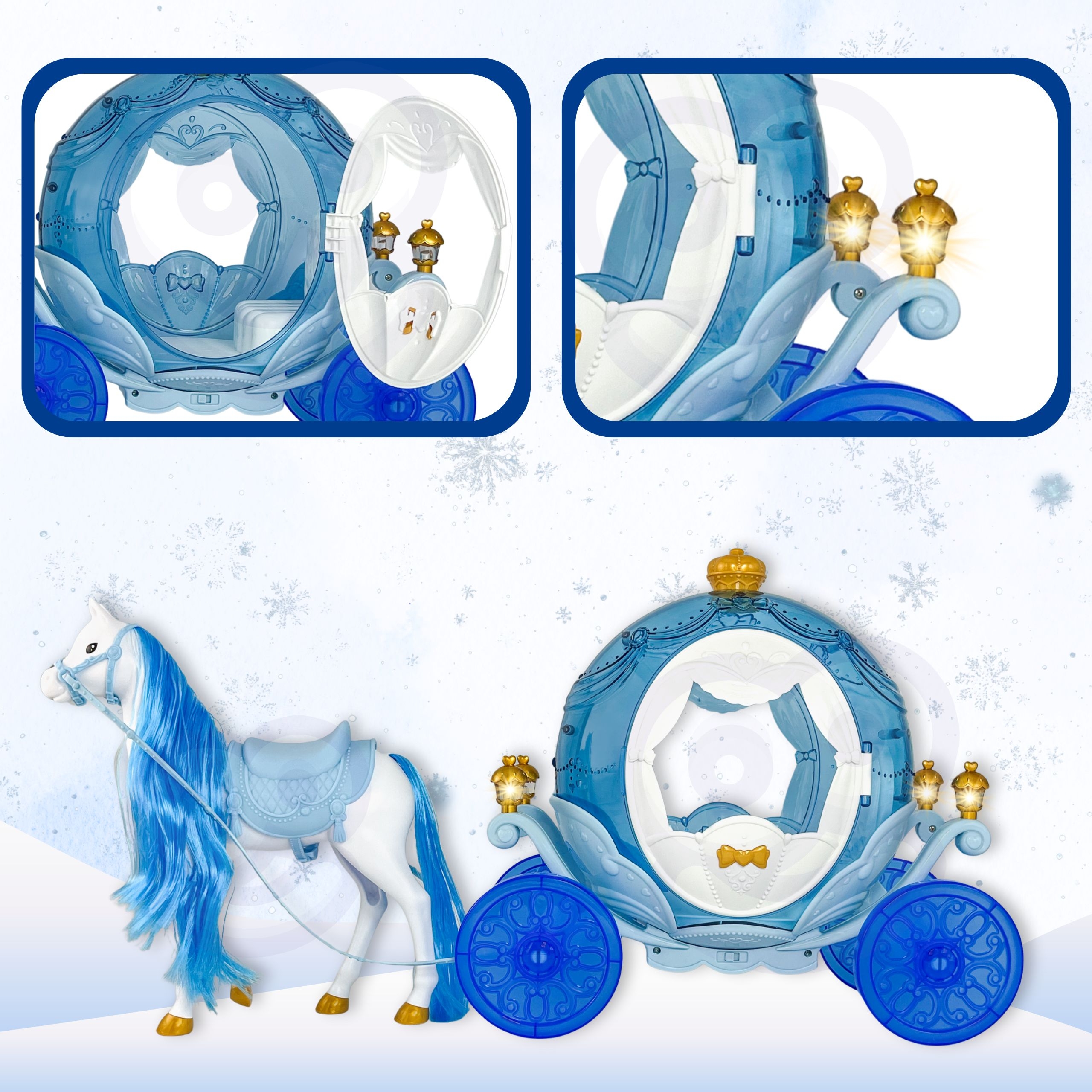 Lalka lodowa księżniczka lily i magiczny duży powóz karoca akcesoria - 9 z 18