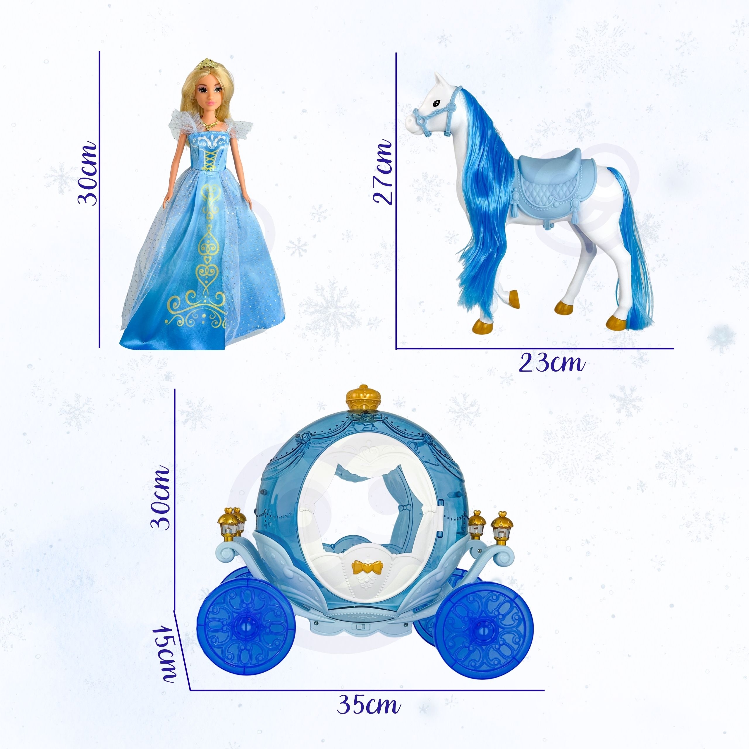Lalka lodowa księżniczka lily i magiczny duży powóz karoca akcesoria - 10 z 18