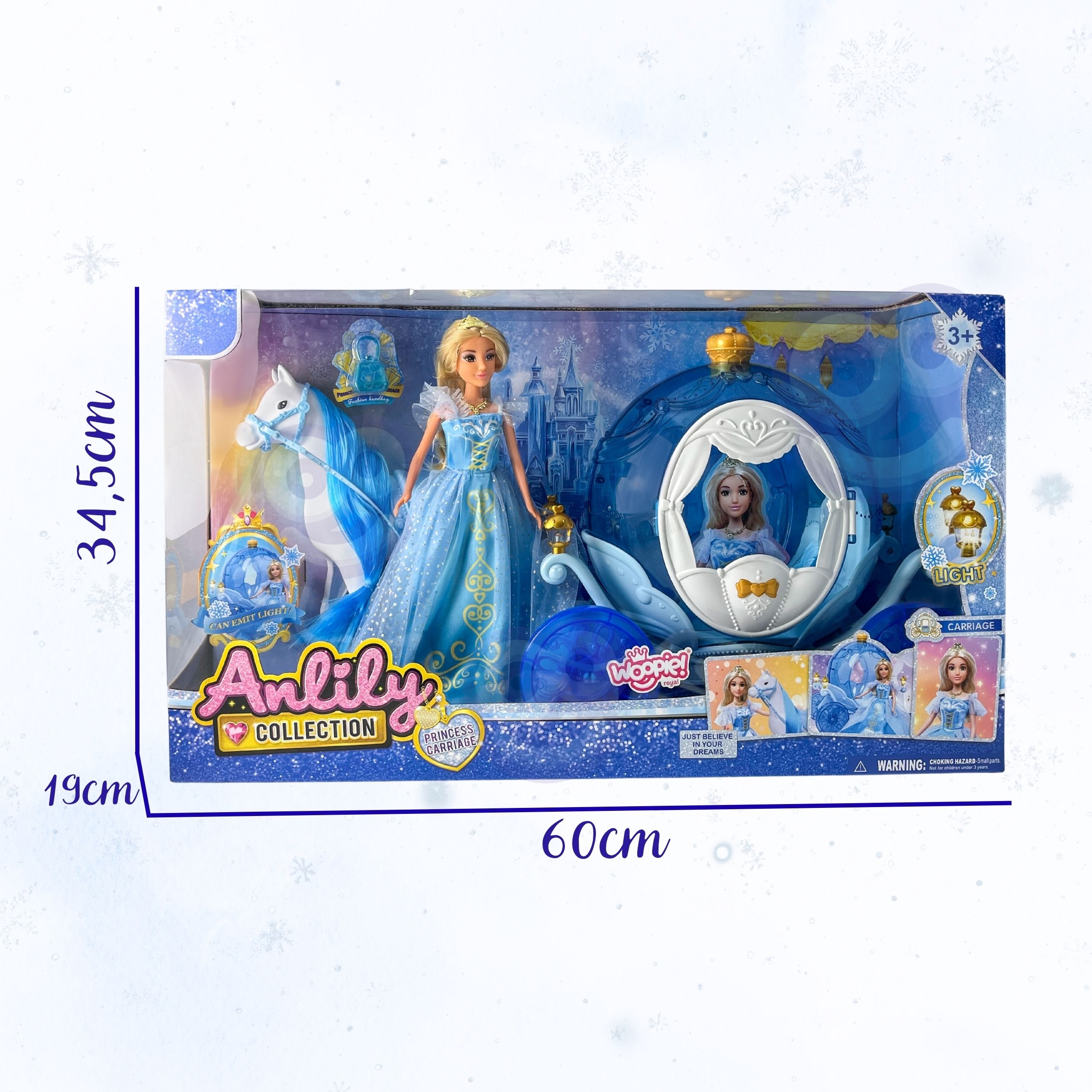 Lalka lodowa księżniczka lily i magiczny duży powóz karoca akcesoria - 11 z 18