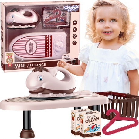 WOOPIE Zestaw do Prasowania 2w1 Deska Żelazko z Muzyką 7 el.