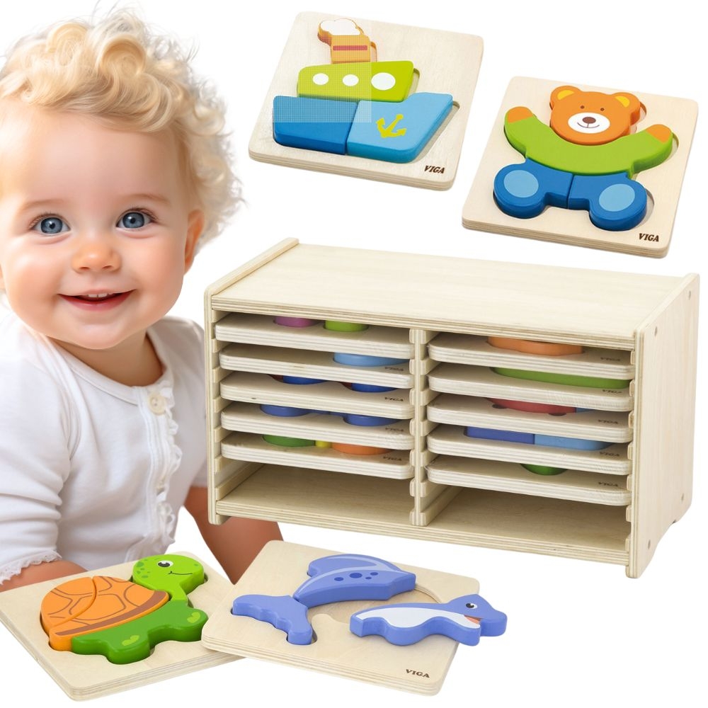 Puzzle drewniane 12 plansz - 4 z 6