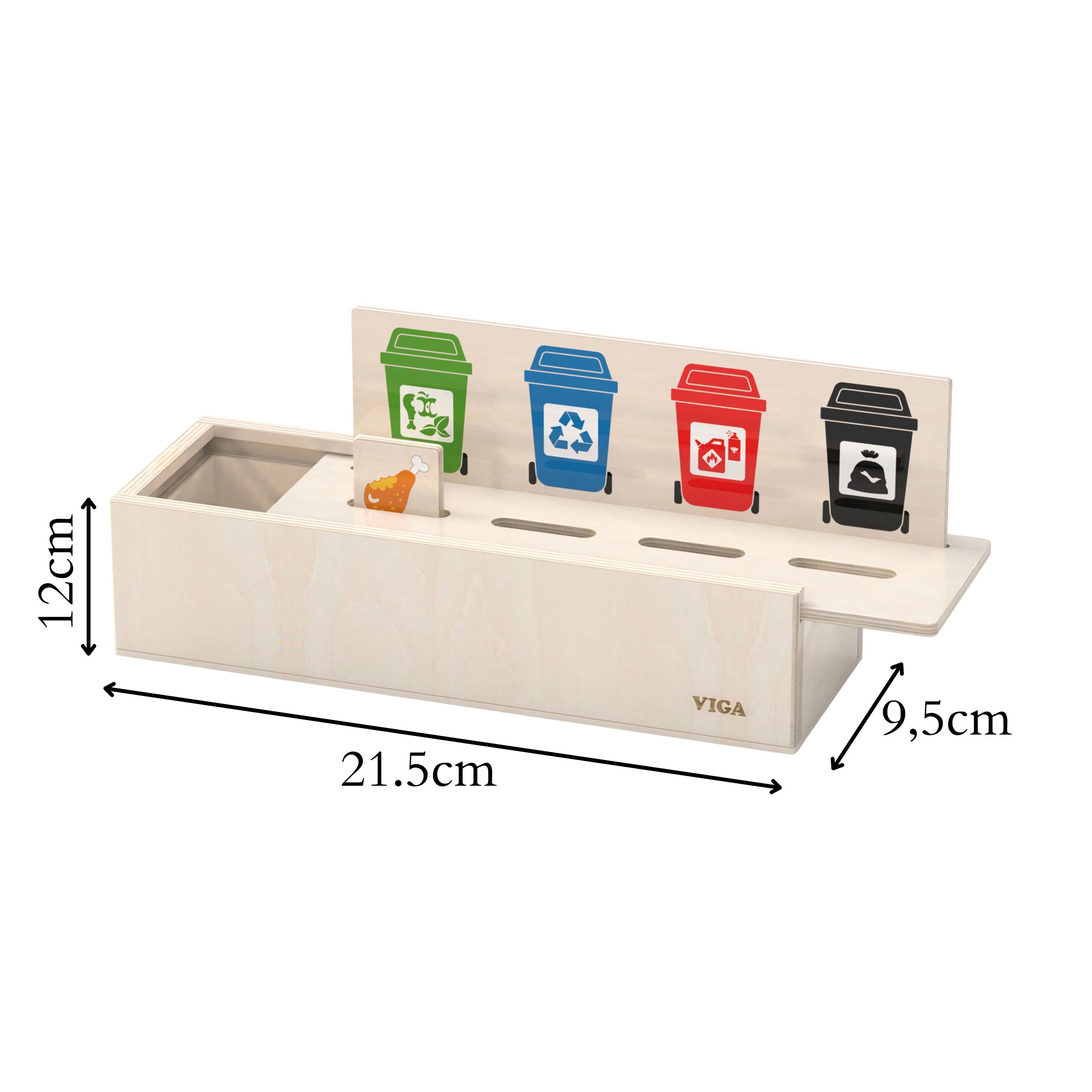 Układanka gra edukacyjna drewniana do nauki sortowania śmieci - 10 z 10