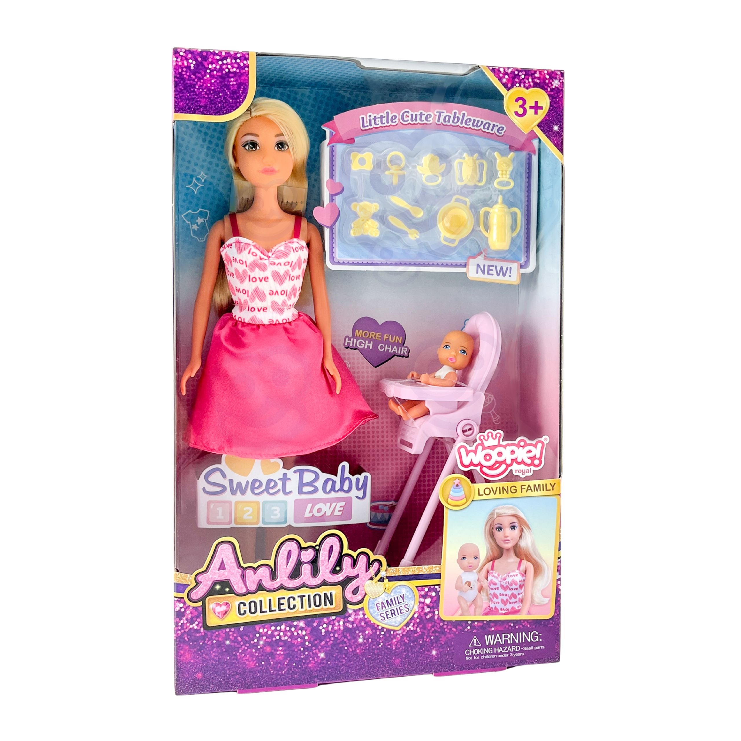 Lalka lily bobas krzesełko do karmienia zestaw akcesoria - 13 z 18