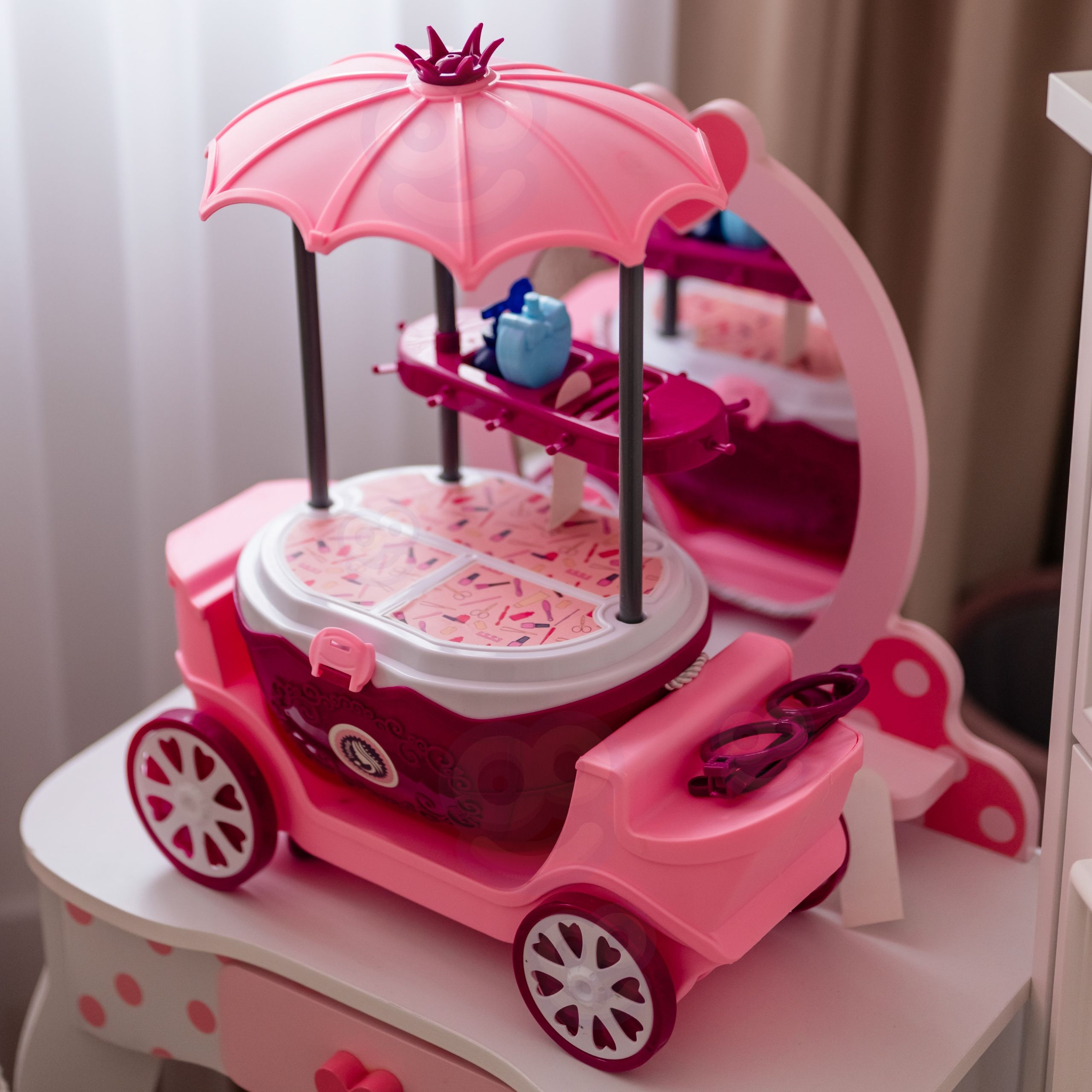 Salon piękności urody toaletka na kółkach wózek wlizka 31 akc. 4w1 - 15 z 20