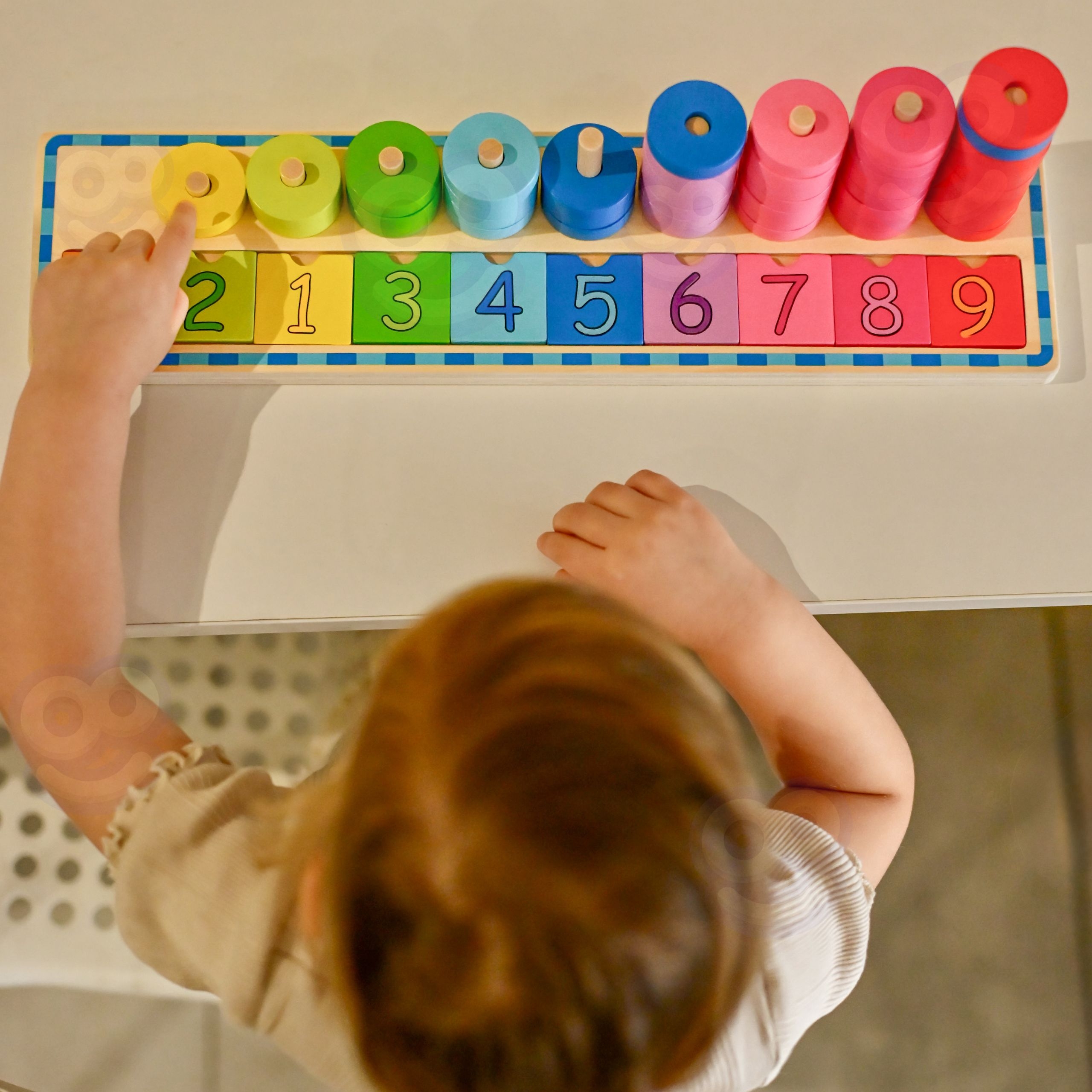 Układanka nauka liczenia i kolorów montessori 56 el. - 19 z 22