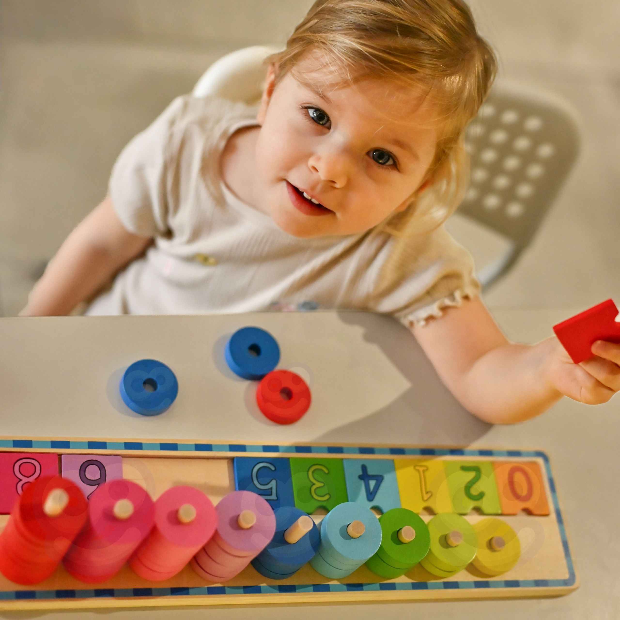 Układanka nauka liczenia i kolorów montessori 56 el. - 18 z 22