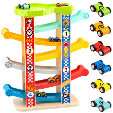 TOOKY TOY Kolorowa Zjeżdżalnia Tor Dla Samochodów