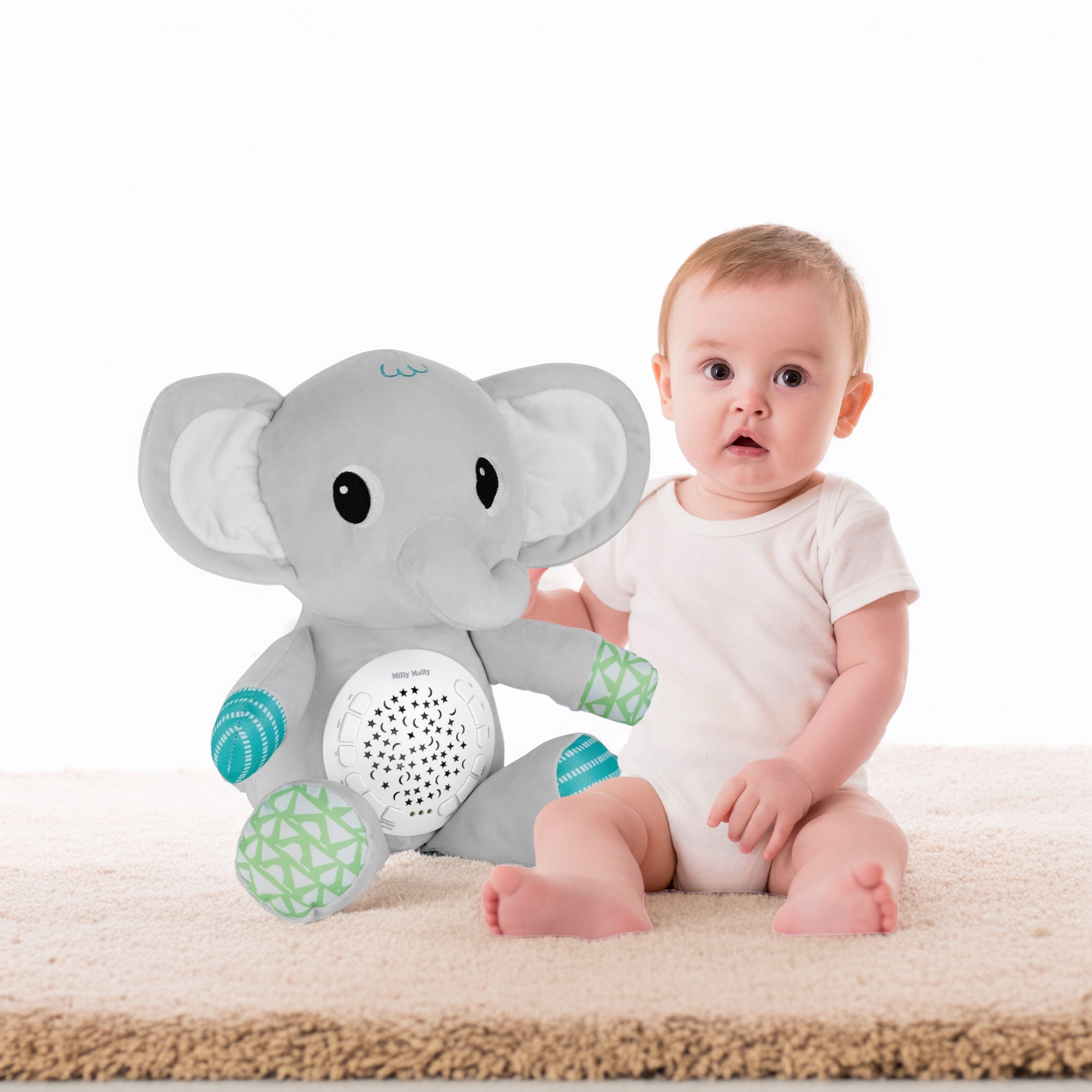 Przytulanka słonik z projektorem uspokajacz 12 melodii - 9 z 10