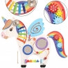 VIGA Drewniana Tablica Sensoryczna Manipulacyjna Jednorożec Certyfikat FSC Montessori