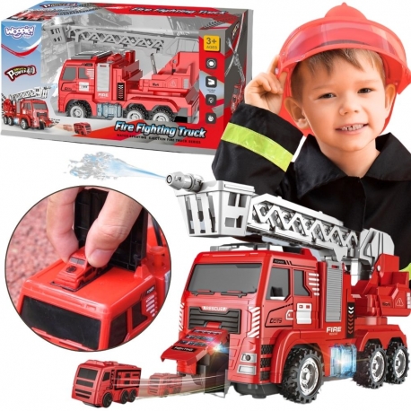 WOOPIE Wóz Strażacki z Wyrzutnią i Ruchomą Drabiną