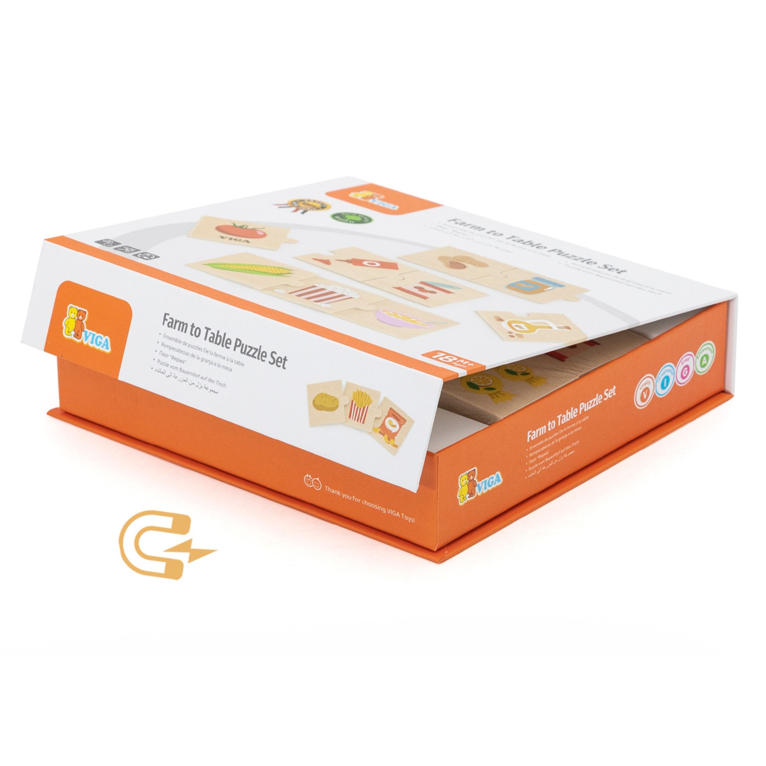 Zestaw puzzli odkrywaj związki między naturą a jedzeniem - 9 z 9