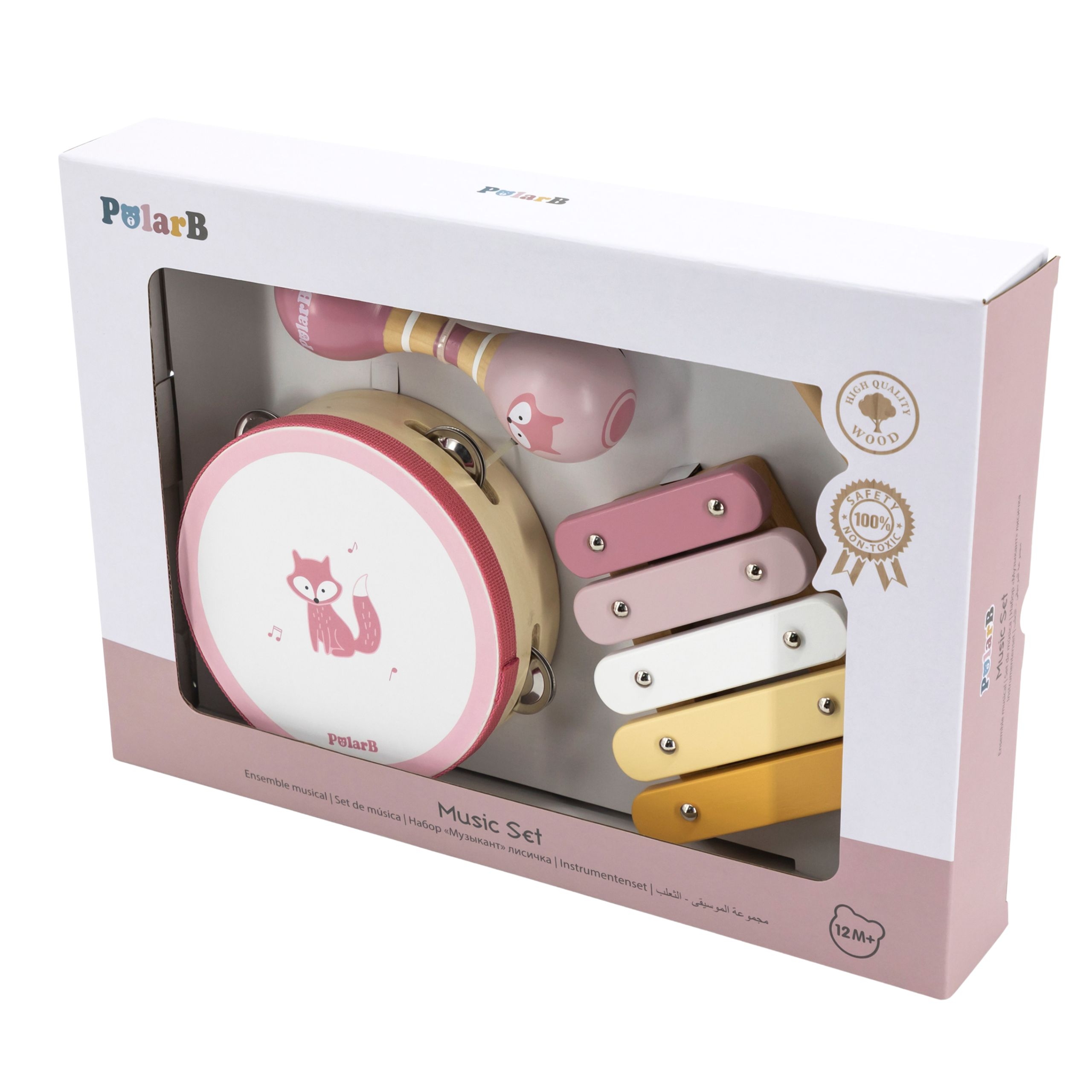 Polarb zestaw instrumentów muzycznych różowy - 10 z 11