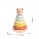 TOOKY TOY Drewniana Układanka Sensoryczna Piramidka Miś Sensoryczny Kolorowy Stacker