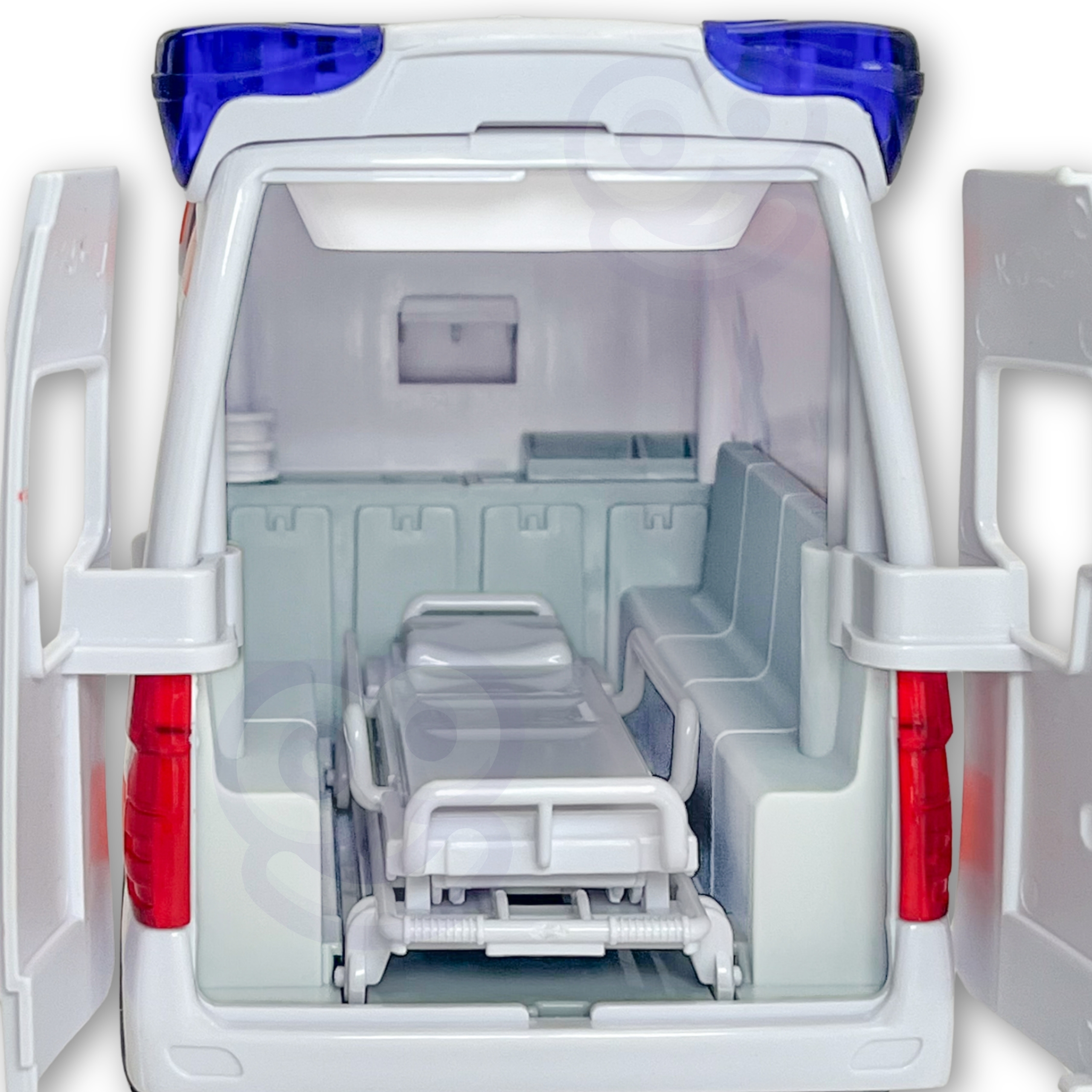 Pogotowie karetka ambulans nosze w zestawie + sygnały dźwiękowe i świetlne - 11 z 21