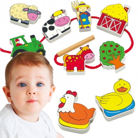 Viga Drewniana przeplatanka Klocki Farma