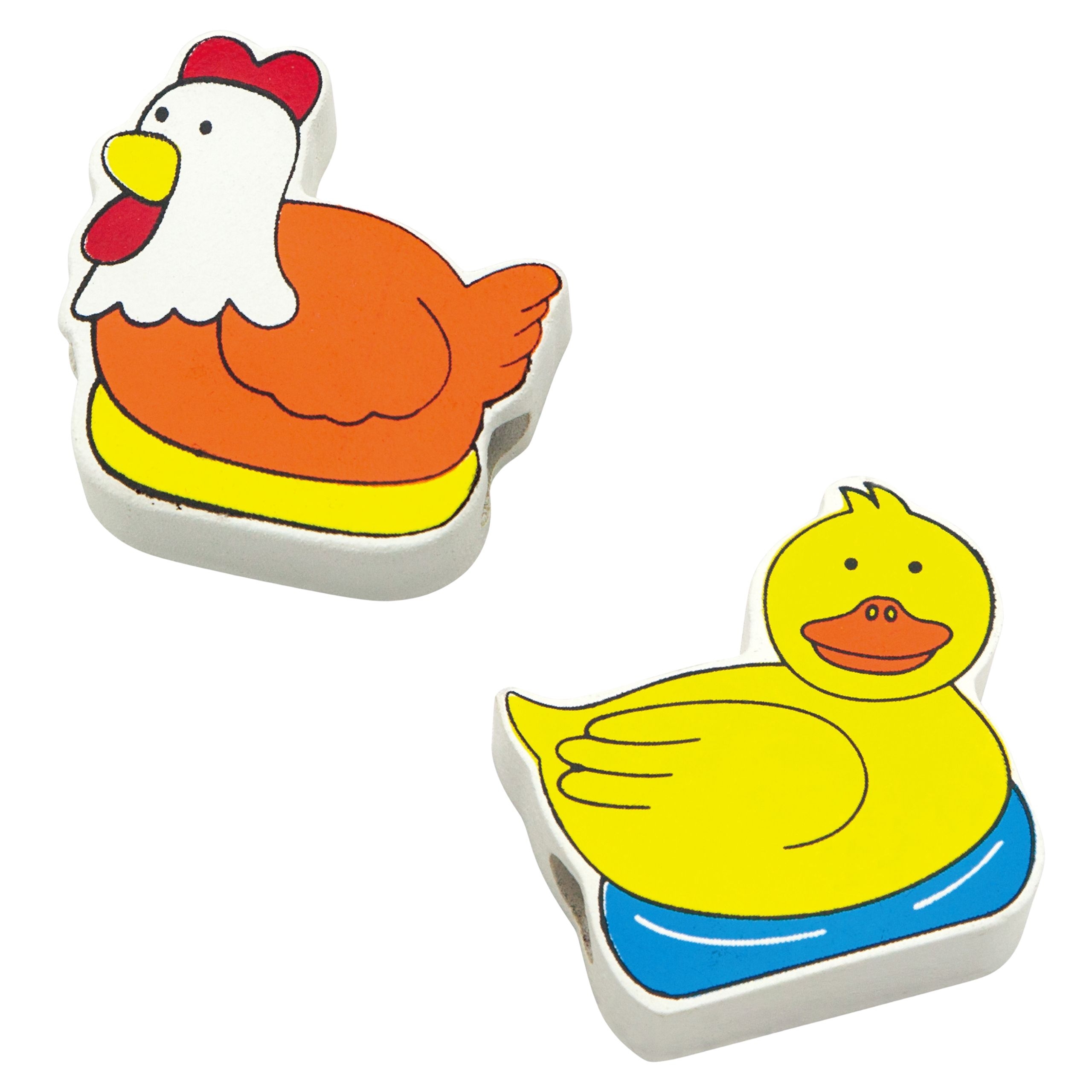 Drewniana przeplatanka klocki farma do nawlekania montessori - 11 z 13